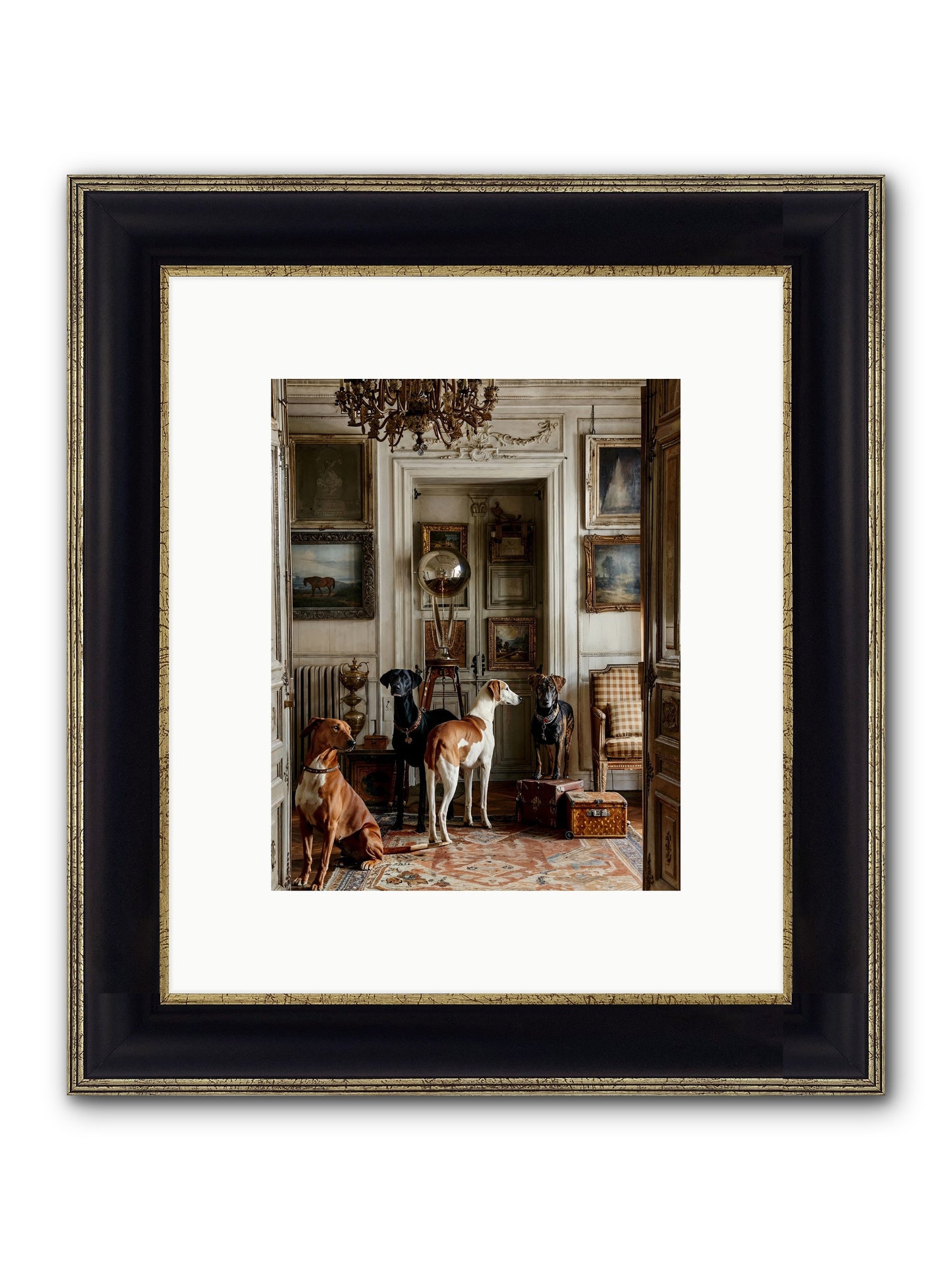 The Houndstone Literary Society Framed Print - Black & Gold 8x10