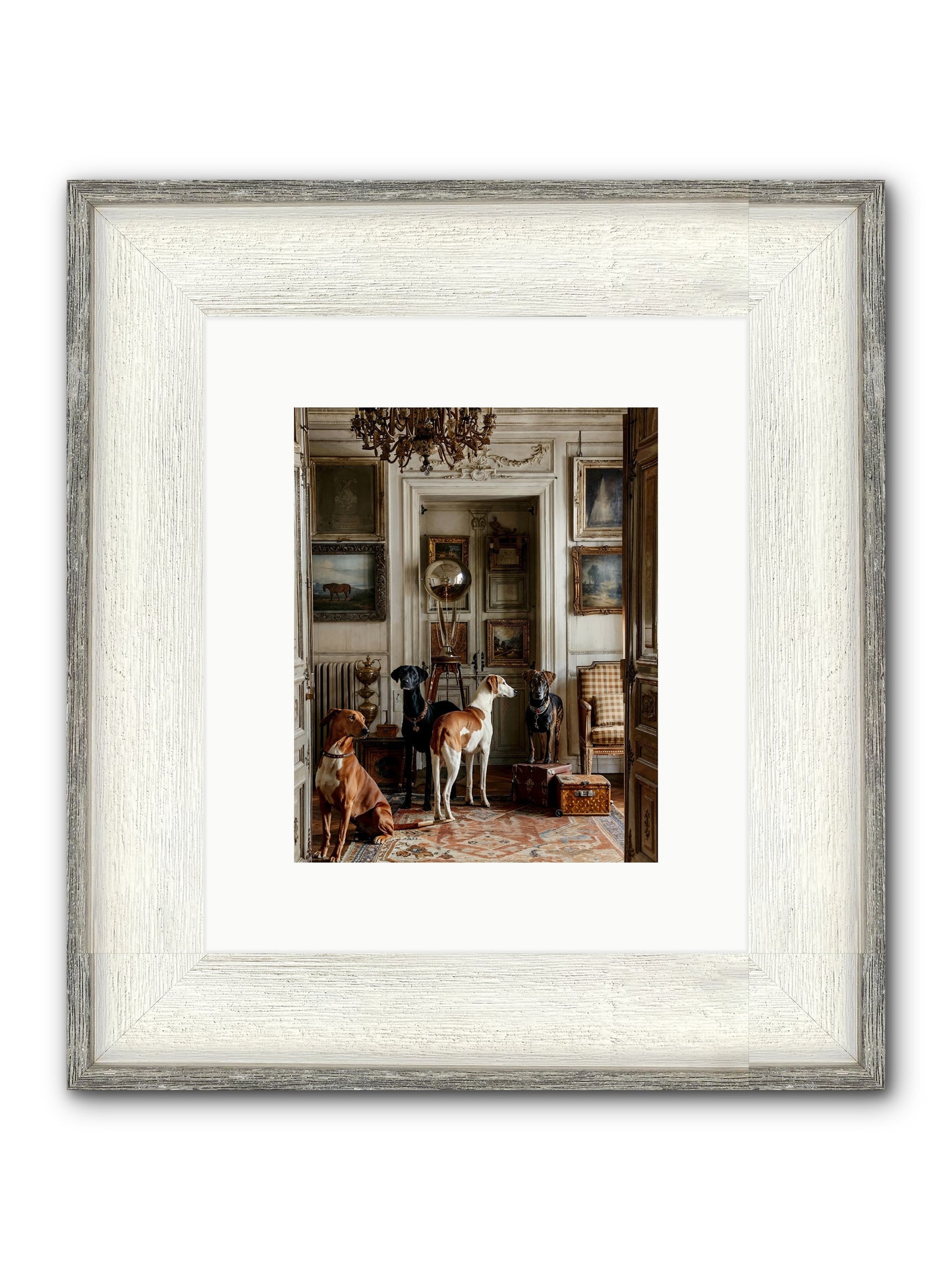 The Houndstone Literary Society Framed Print - Driftwood White 8x10