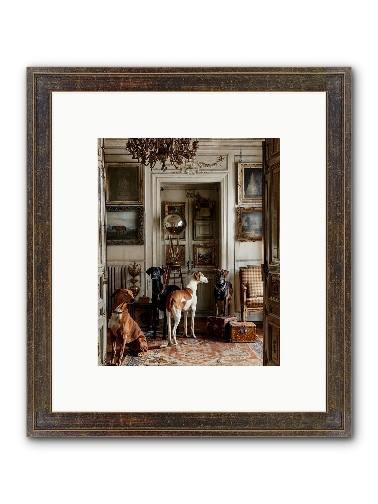 The Houndstone Literary Society Framed Print - Slimwoods Black/Gold 8x10