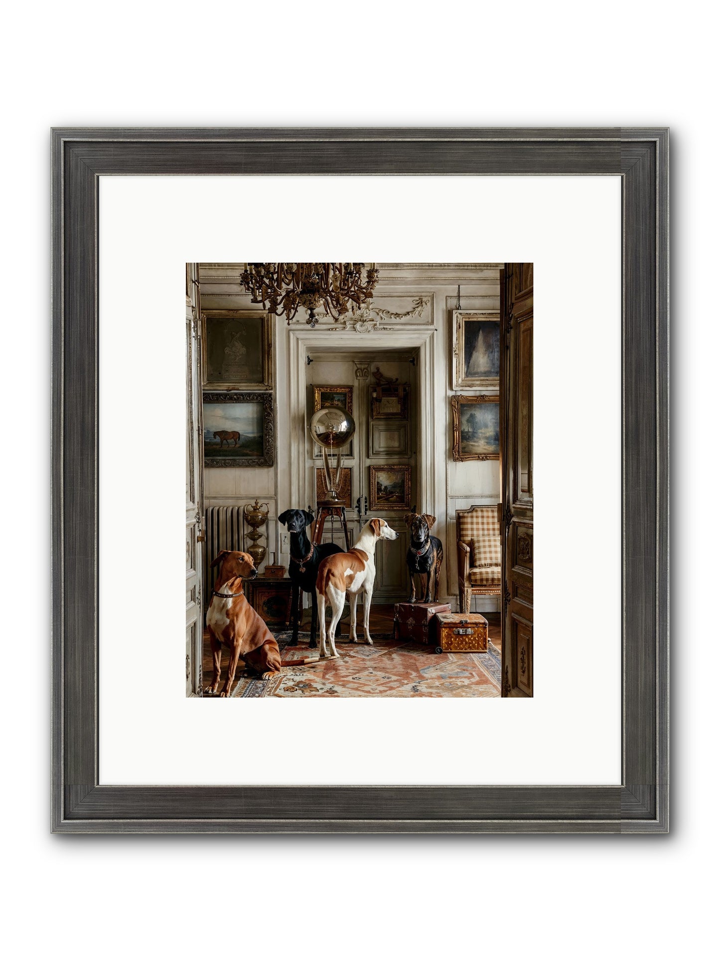 The Houndstone Literary Society Framed Print - Slimwoods Black/Silver 8x10