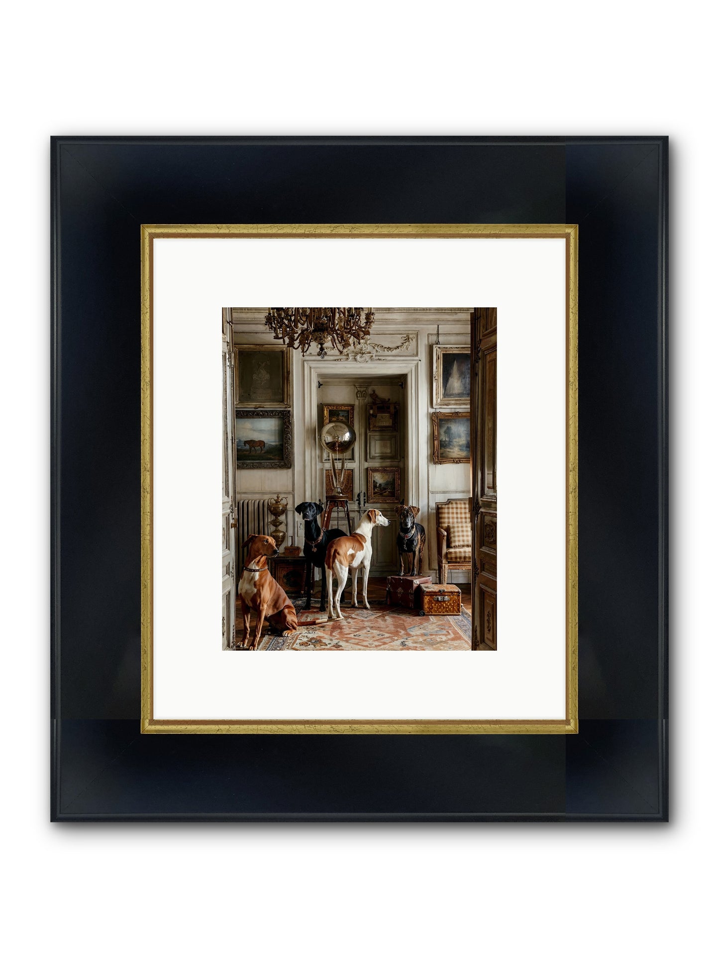 The Houndstone Literary Society Framed Print - Wide Black w/Gold 8x10