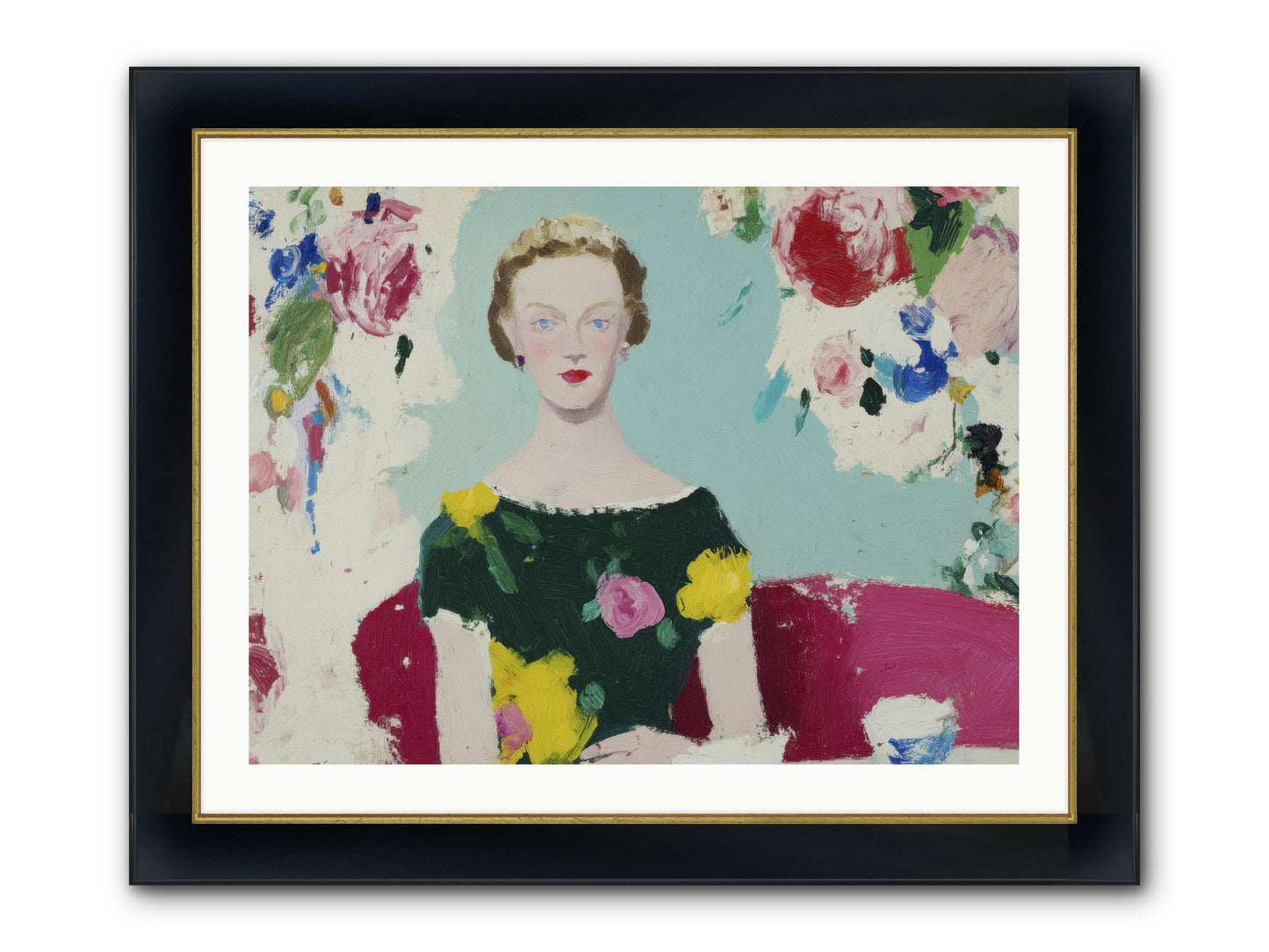 The Hour Before Framed Print - Wide Black w/Gold 32x24