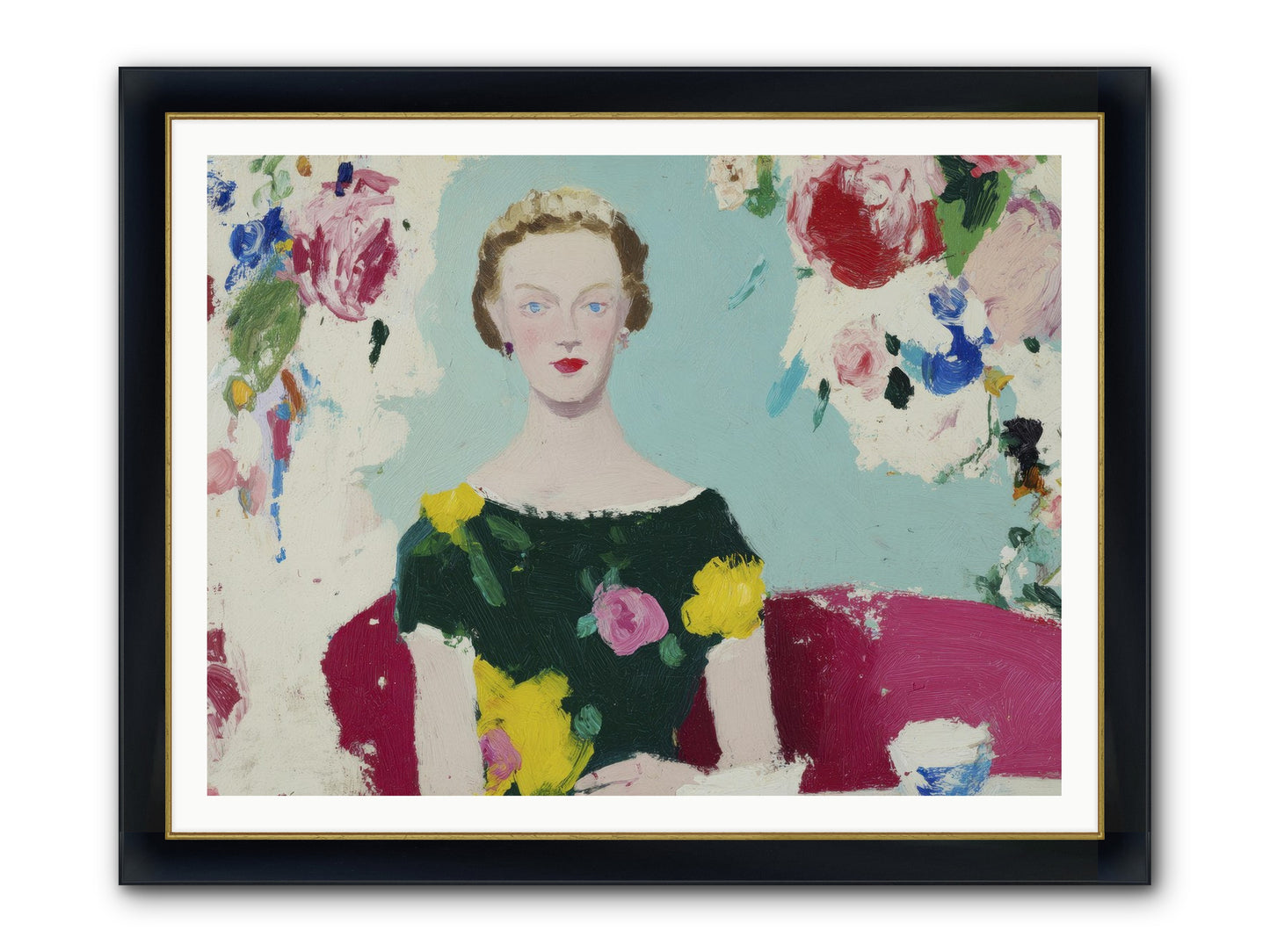 The Hour Before Framed Print - Wide Black w/Gold 48x36
