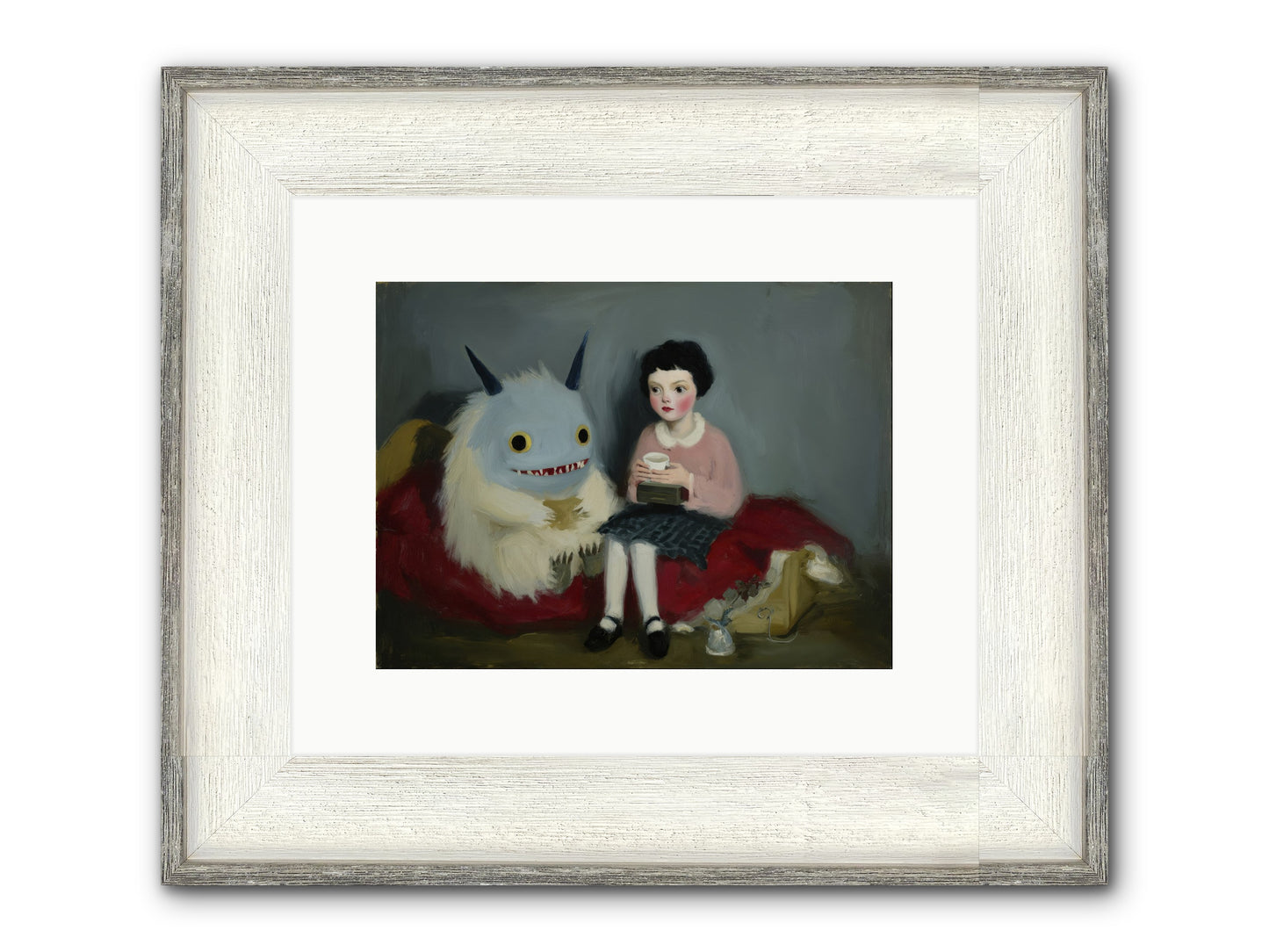 The Hour of Sweet Mischief Framed Print - Driftwood White 12x9