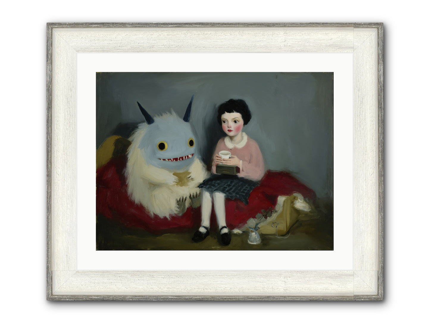 The Hour of Sweet Mischief Framed Print - Driftwood White 24x18