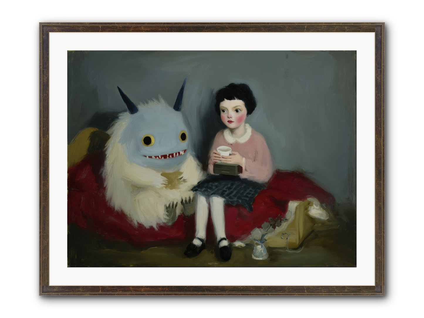The Hour of Sweet Mischief Framed Print - Slimwoods Black/Gold 32x24