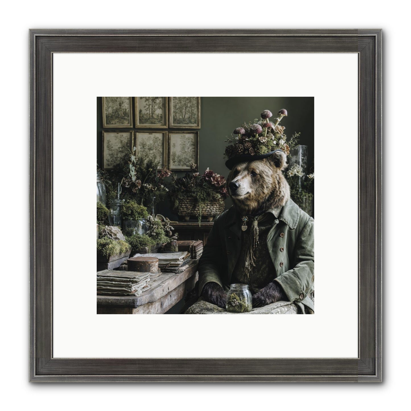 The Hour Of Wild Honey Framed Print - Slimwoods Black/Silver 10x10