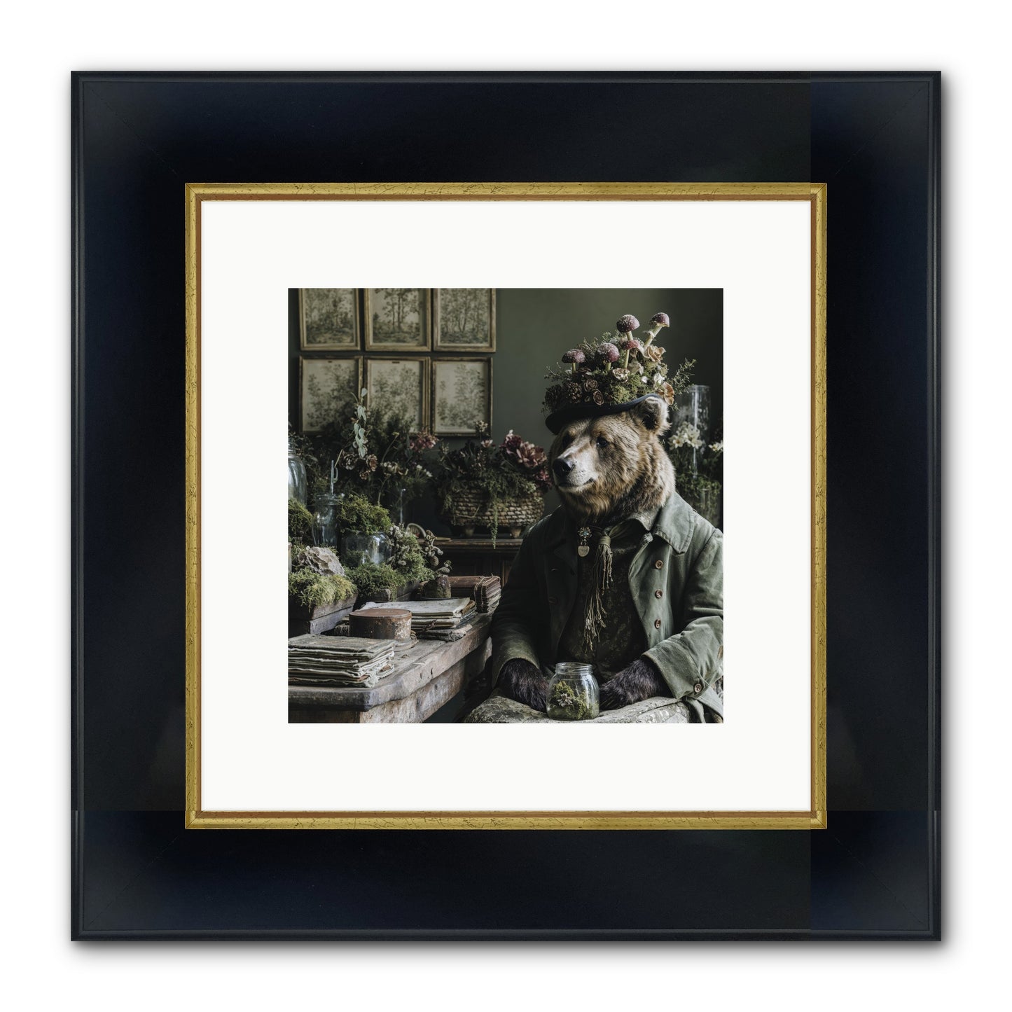 The Hour Of Wild Honey Framed Print - Wide Black w/Gold 10x10