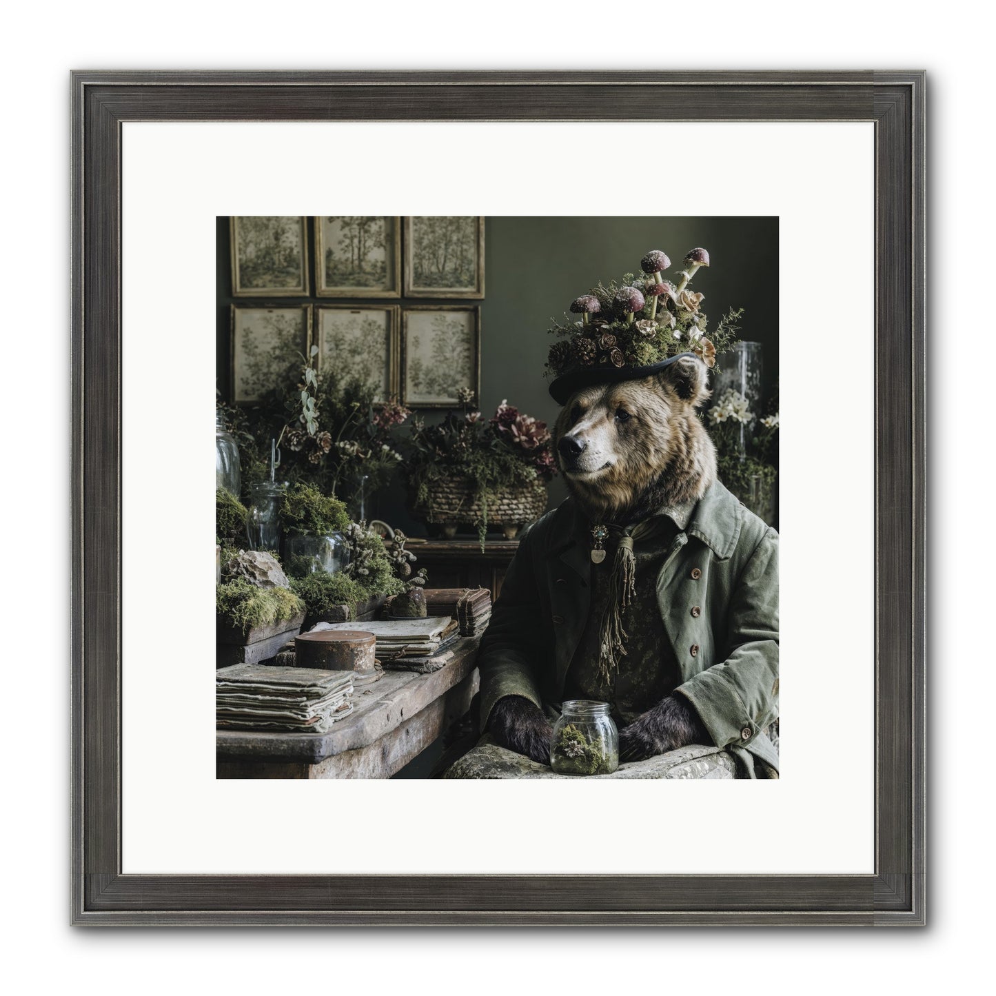 The Hour Of Wild Honey Framed Print - Slimwoods Black/Silver 12x12