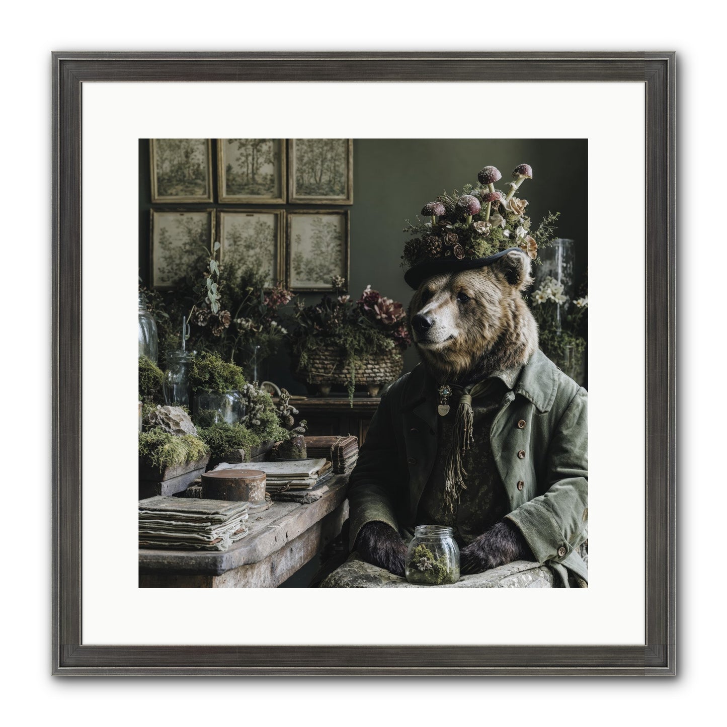 The Hour Of Wild Honey Framed Print - Slimwoods Black/Silver 16x16