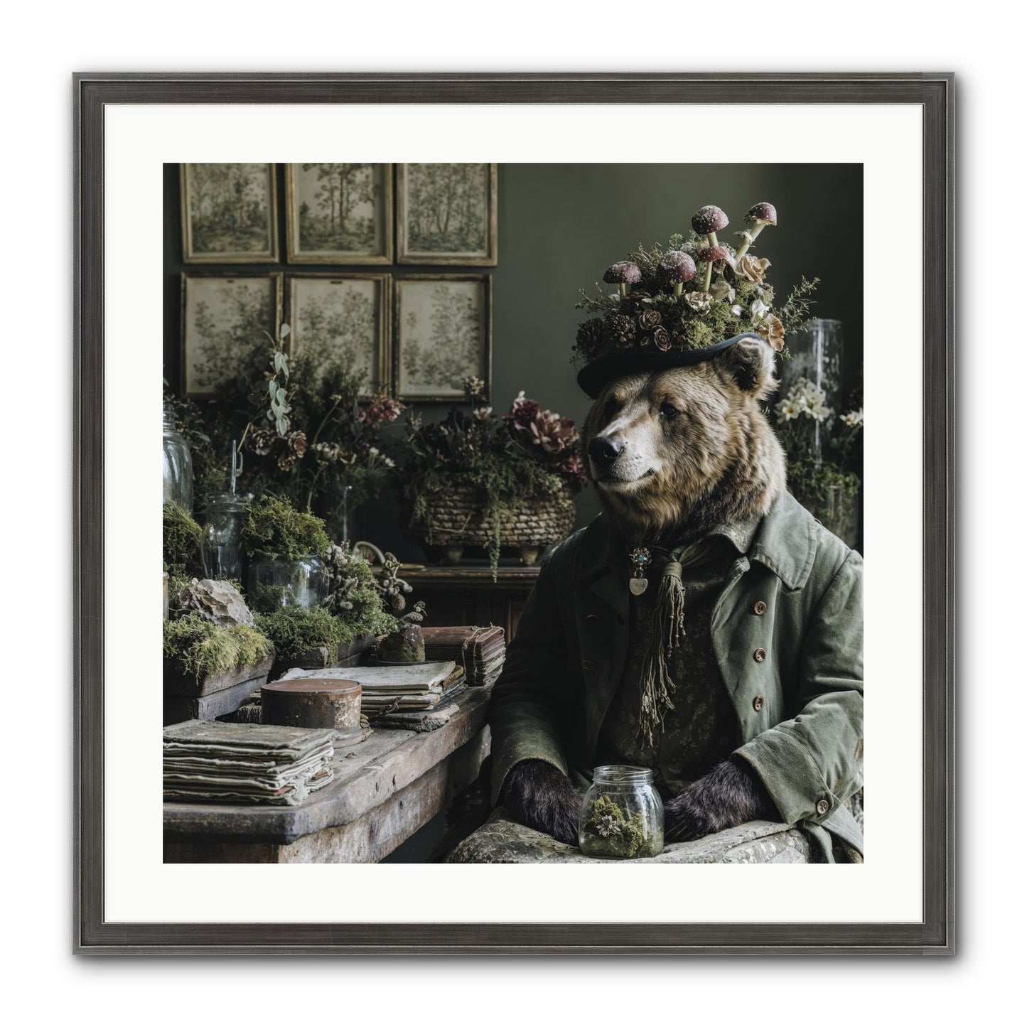 The Hour Of Wild Honey Framed Print - Slimwoods Black/Silver 24x24