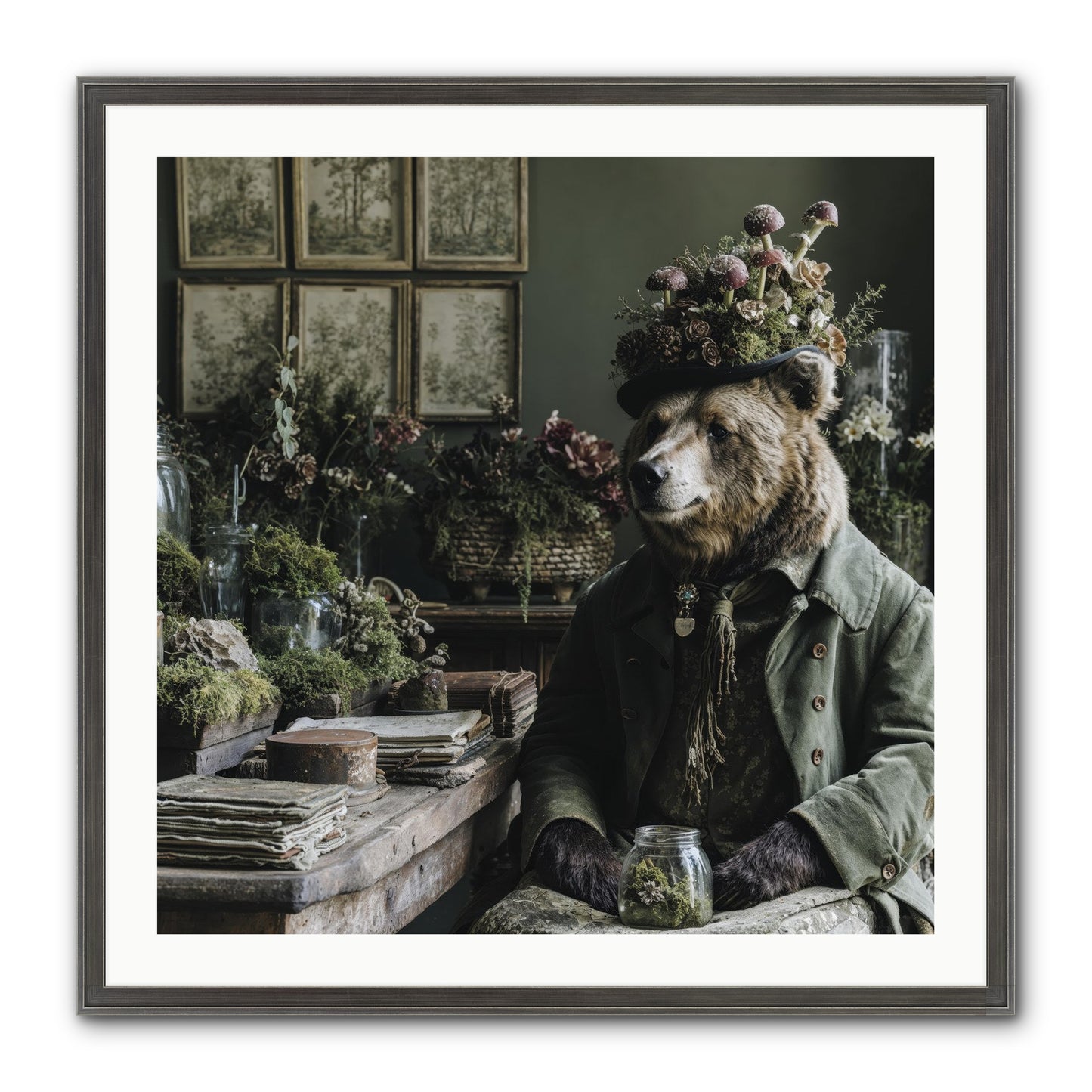 The Hour Of Wild Honey Framed Print - Slimwoods Black/Silver 30x30