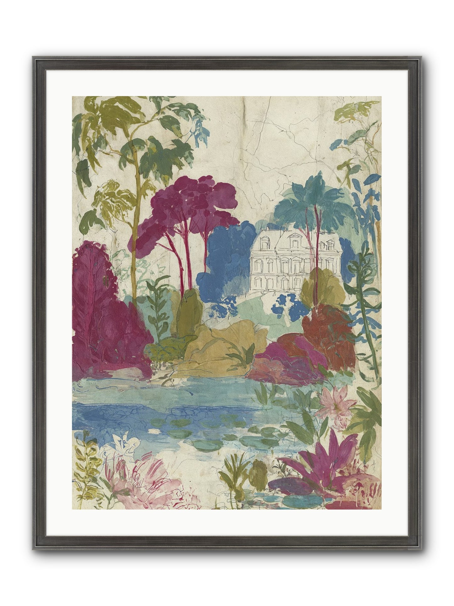 The House Sketched Itself In Framed Print - Slimwoods Black/Silver 24x32