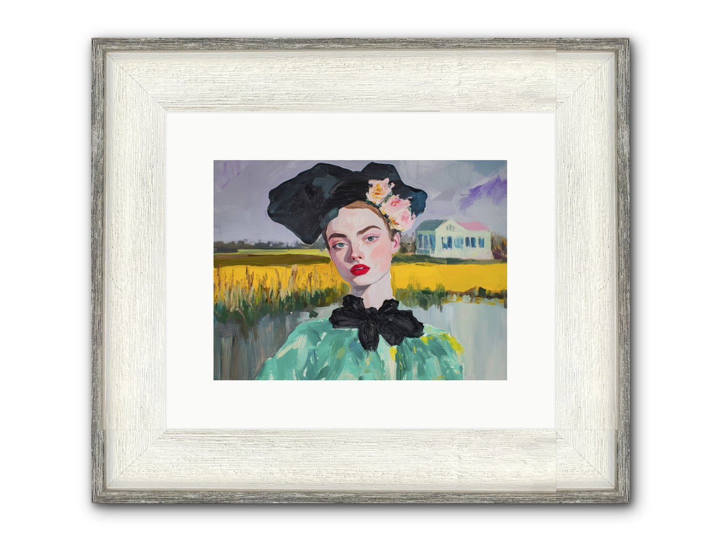 The House That Waited Framed Print - Driftwood White 12x9