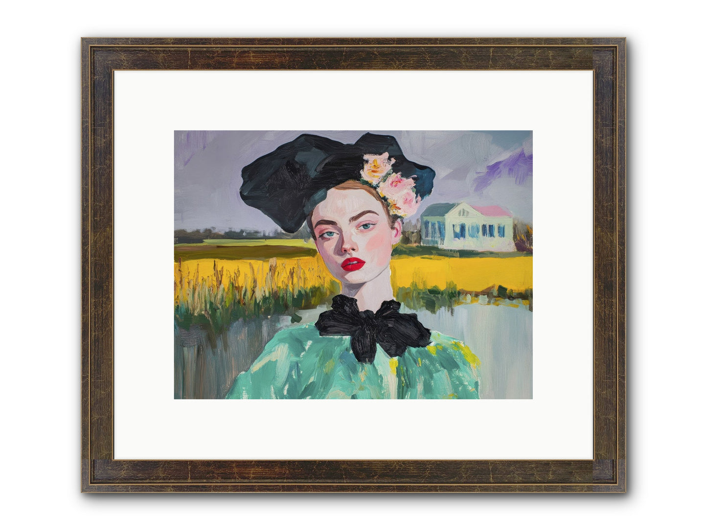The House That Waited Framed Print - Slimwoods Black/Gold 12x9