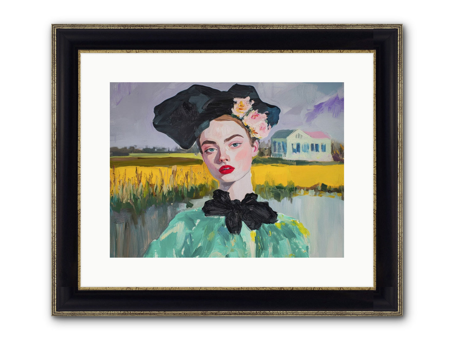 The House That Waited Framed Print - Black & Gold 16x12