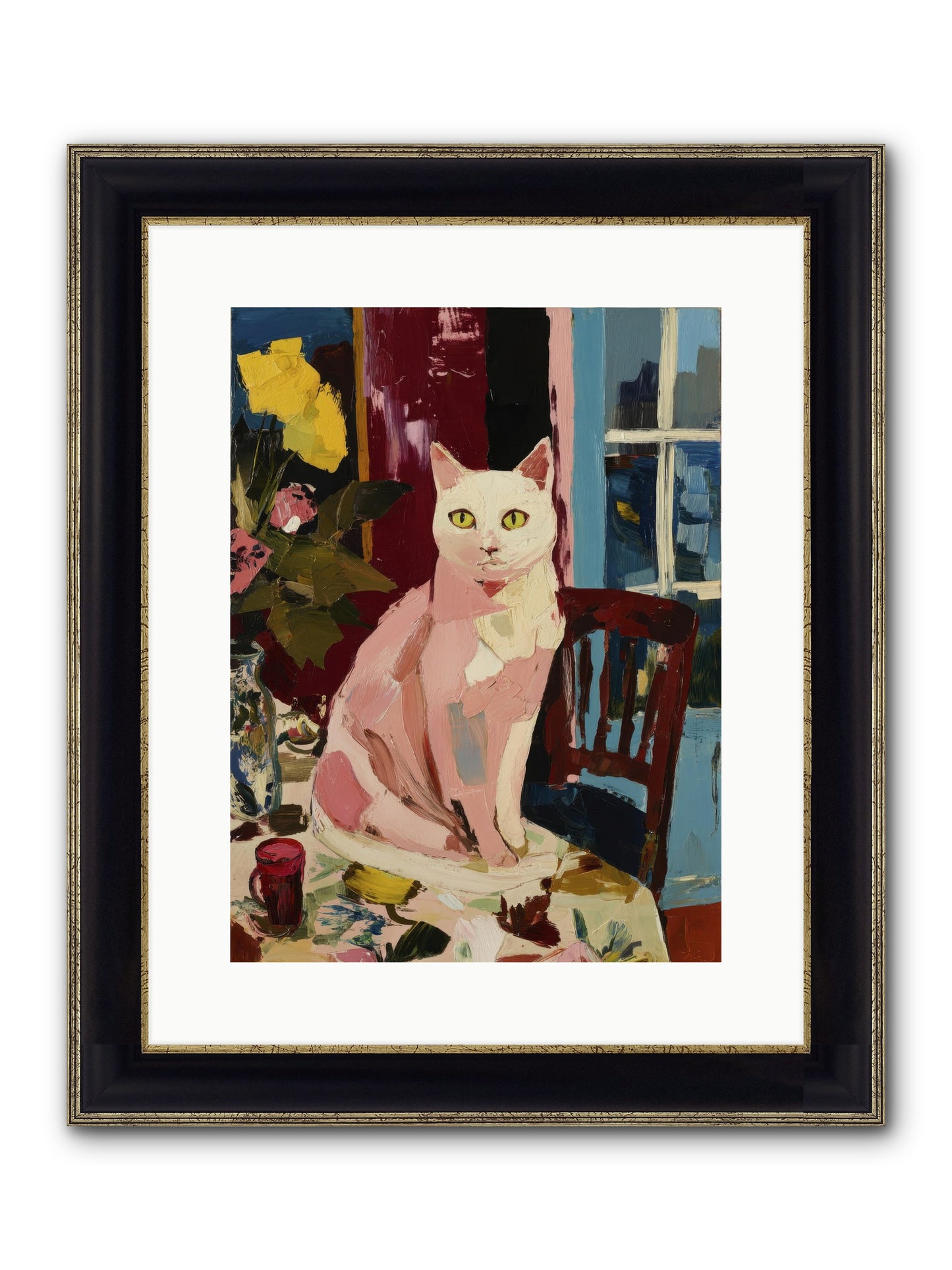 The Household Queen Framed Print - Black & Gold 12x16
