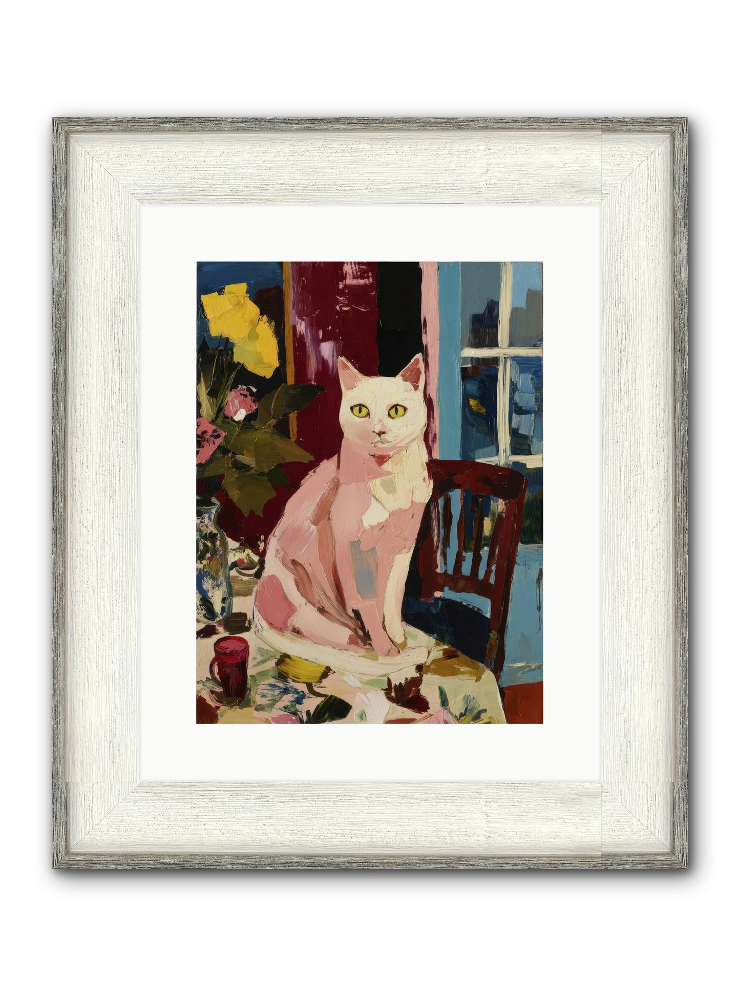 The Household Queen Framed Print - Driftwood White 12x16