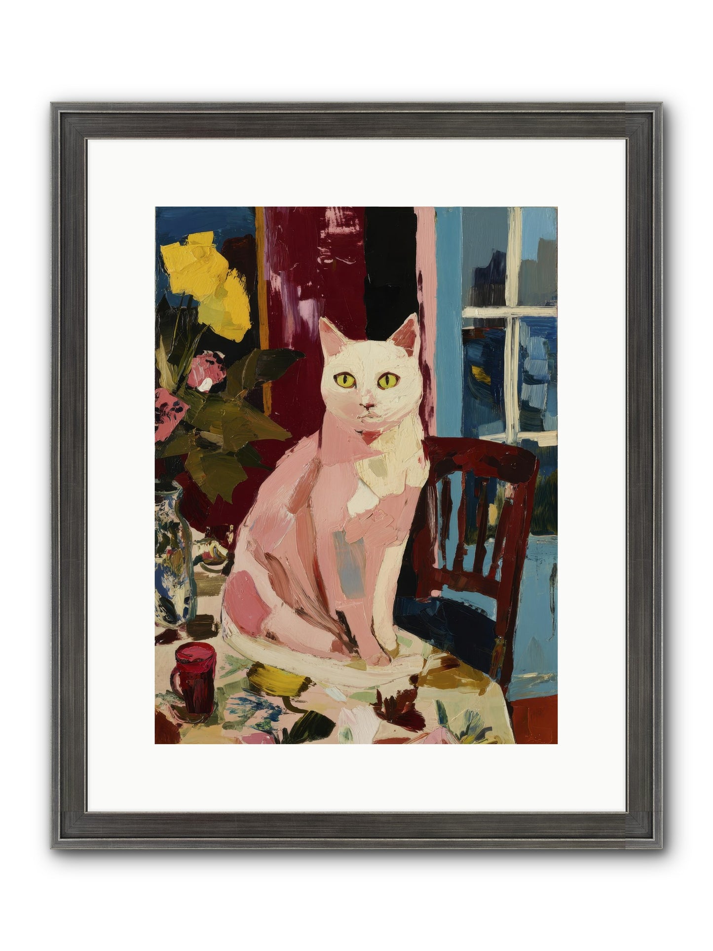 The Household Queen Framed Print - Slimwoods Black/Silver 12x16