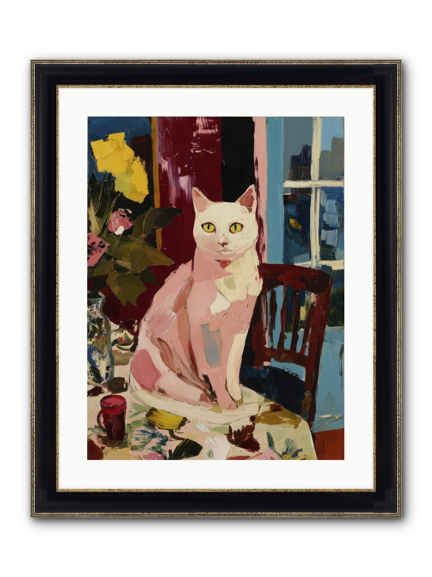 The Household Queen Framed Print - Black & Gold 18x24