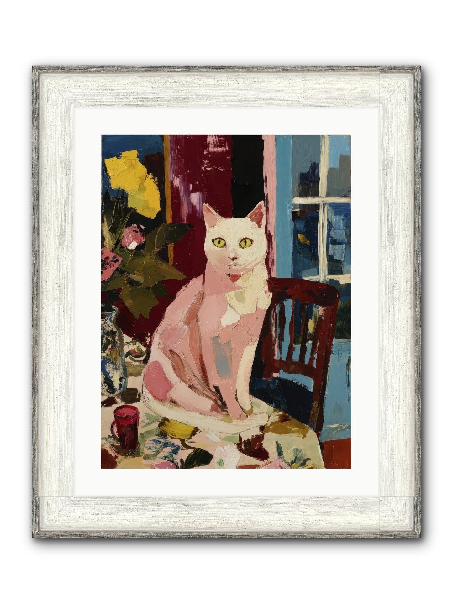 The Household Queen Framed Print - Driftwood White 18x24