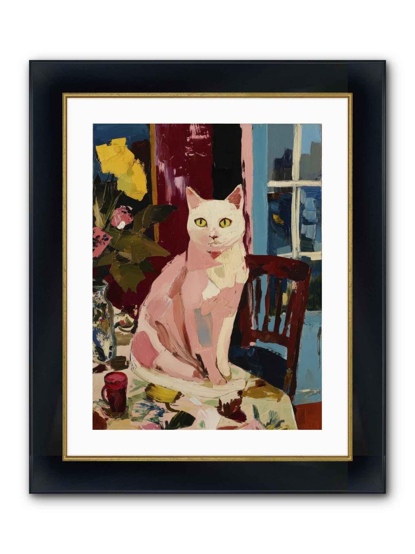 The Household Queen Framed Print - Wide Black w/Gold 18x24