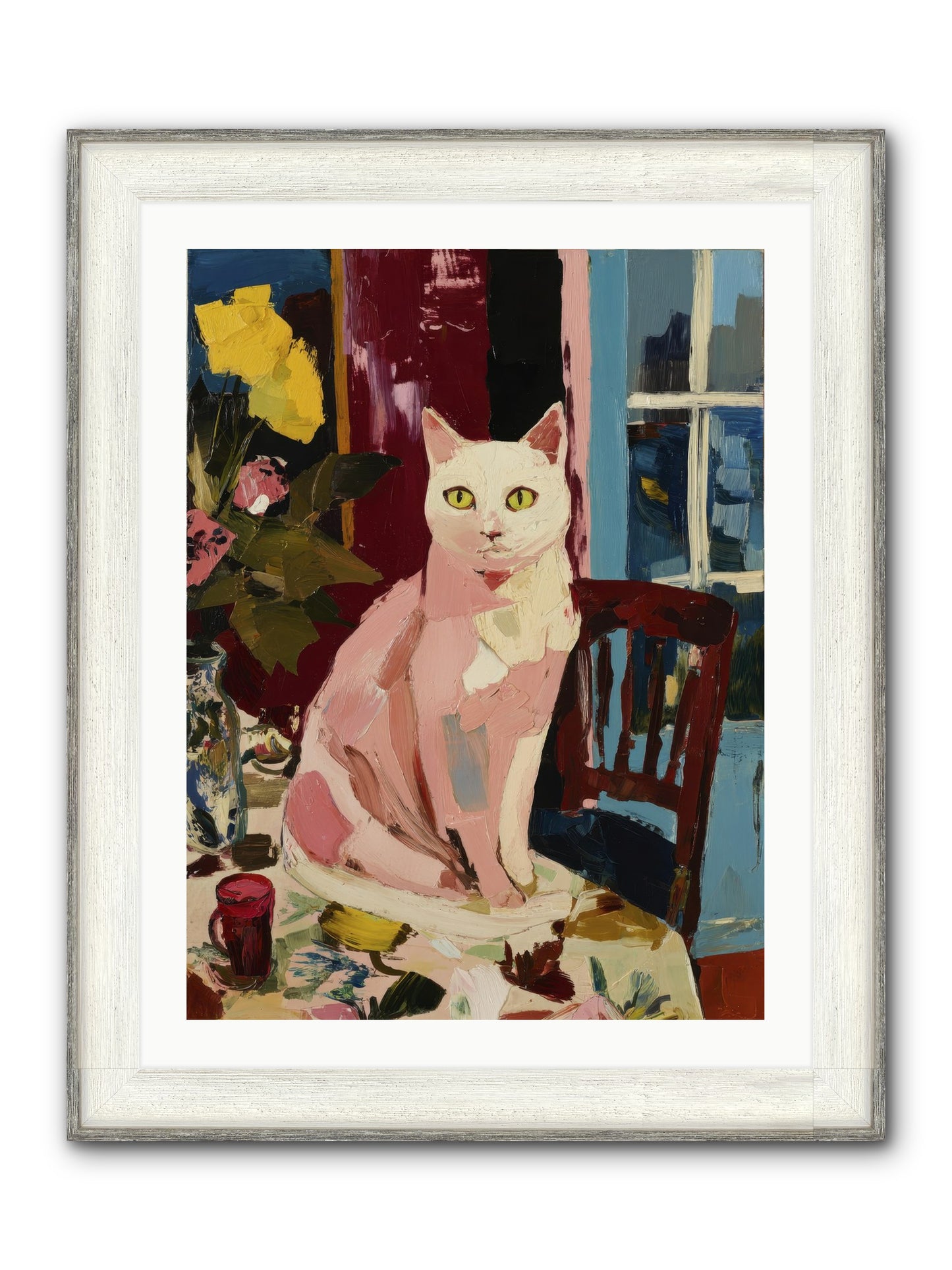 The Household Queen Framed Print - Driftwood White 24x32