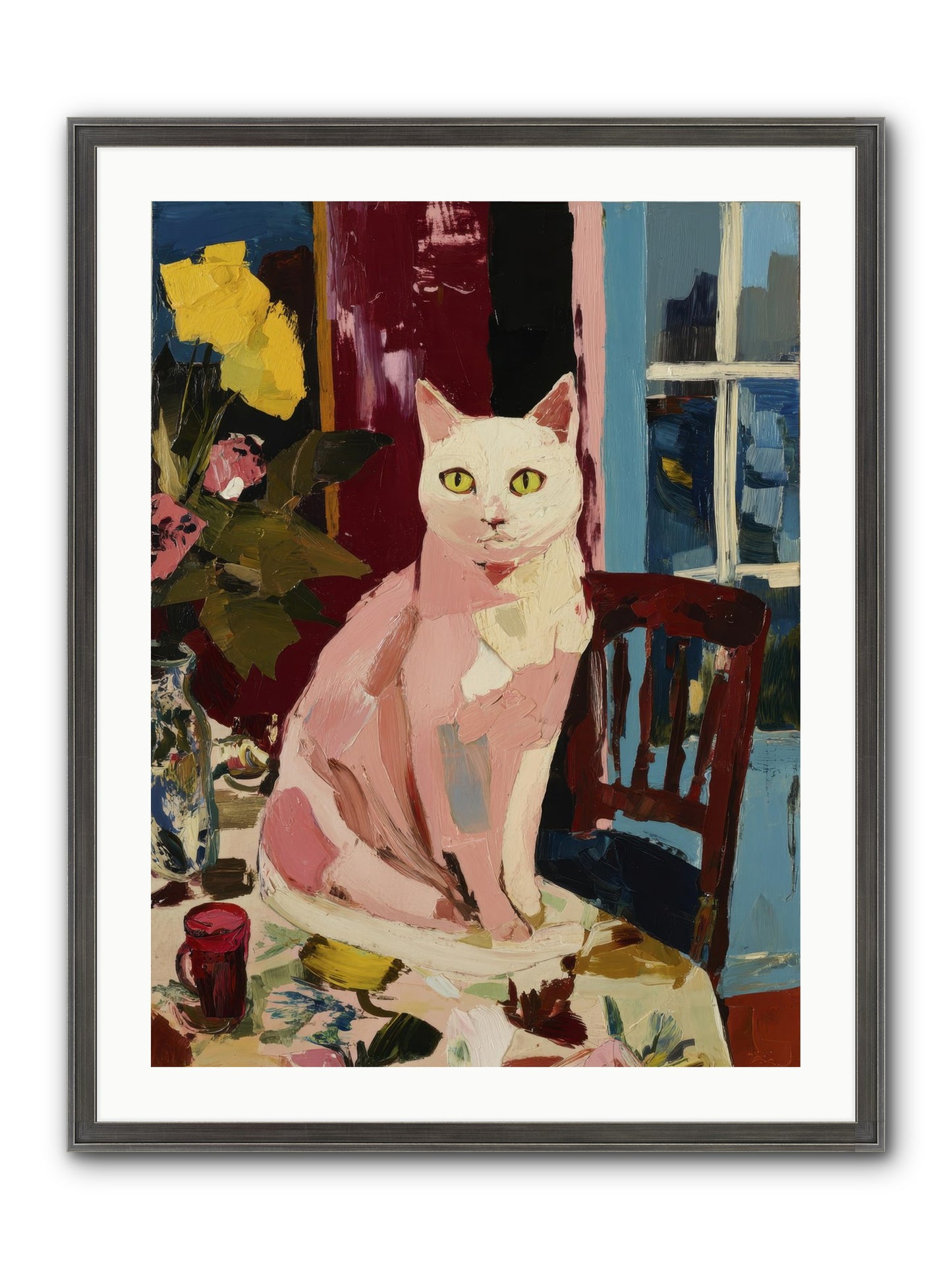 The Household Queen Framed Print - Slimwoods Black/Silver 24x32