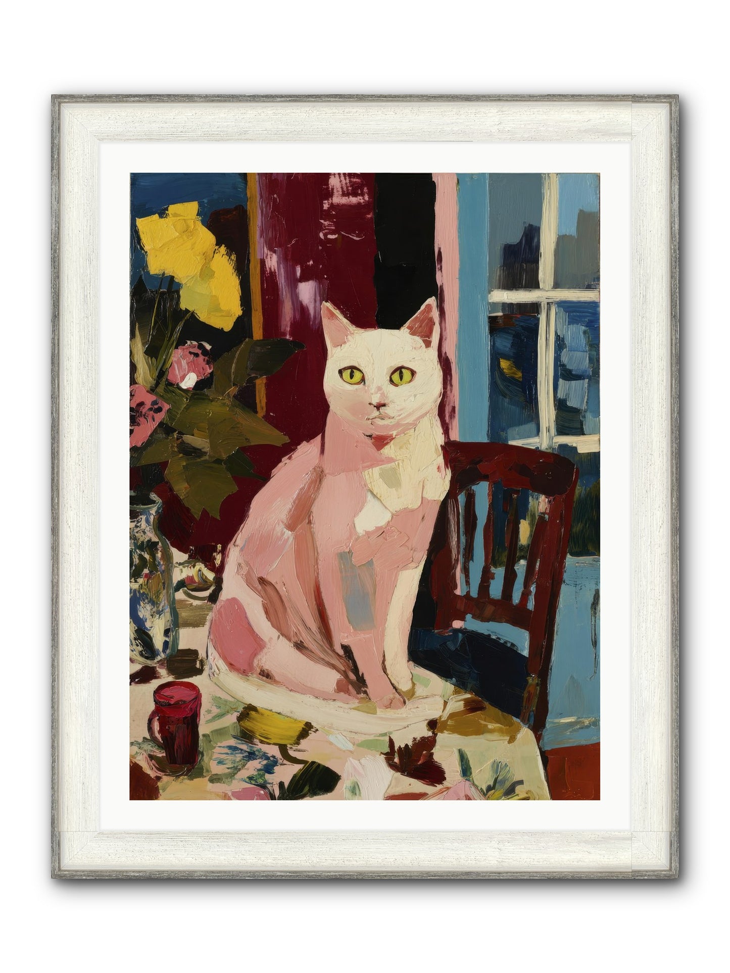 The Household Queen Framed Print - Driftwood White 30x40