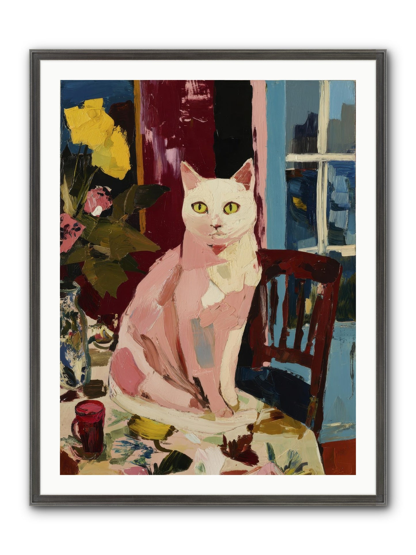 The Household Queen Framed Print - Slimwoods Black/Silver 30x40