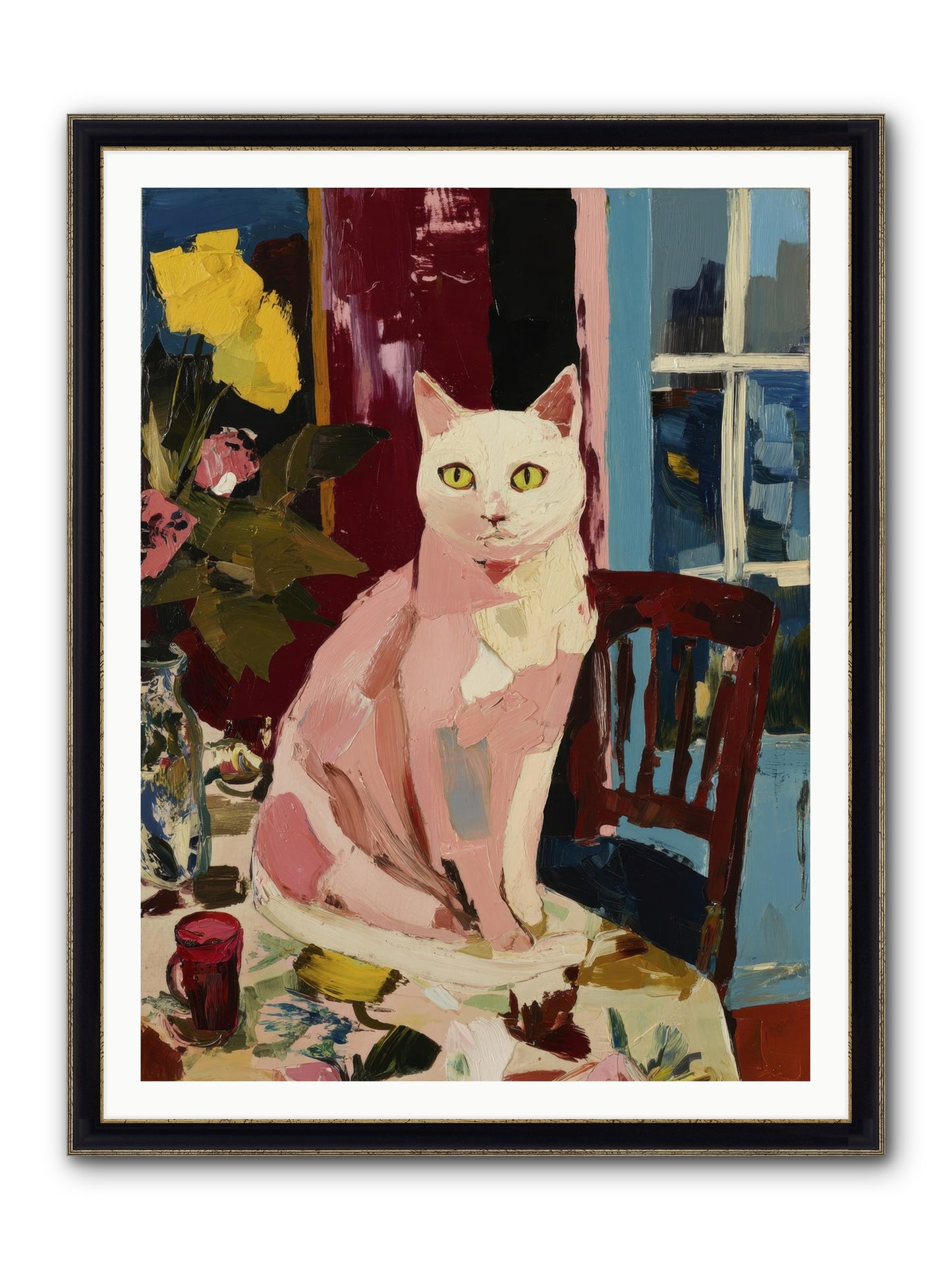 The Household Queen Framed Print - Black & Gold 36x48