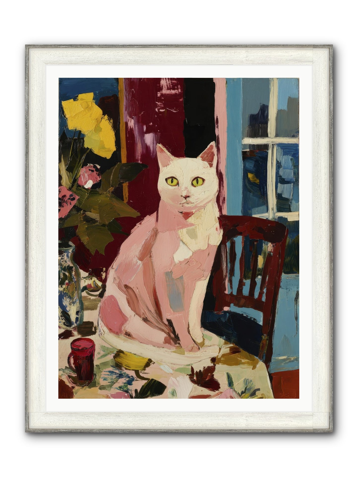 The Household Queen Framed Print - Driftwood White 36x48