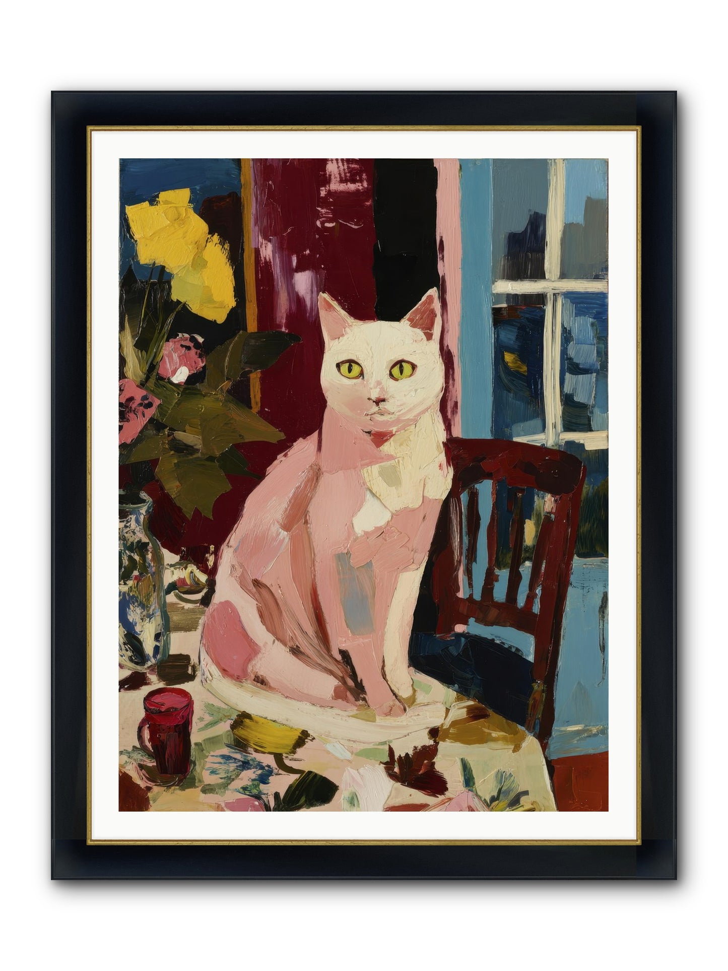 The Household Queen Framed Print - Wide Black w/Gold 36x48
