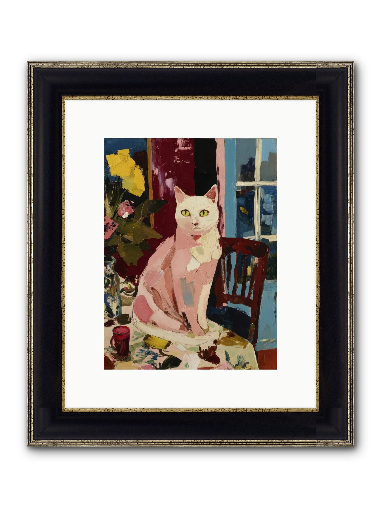 The Household Queen Framed Print - Black & Gold 9x12
