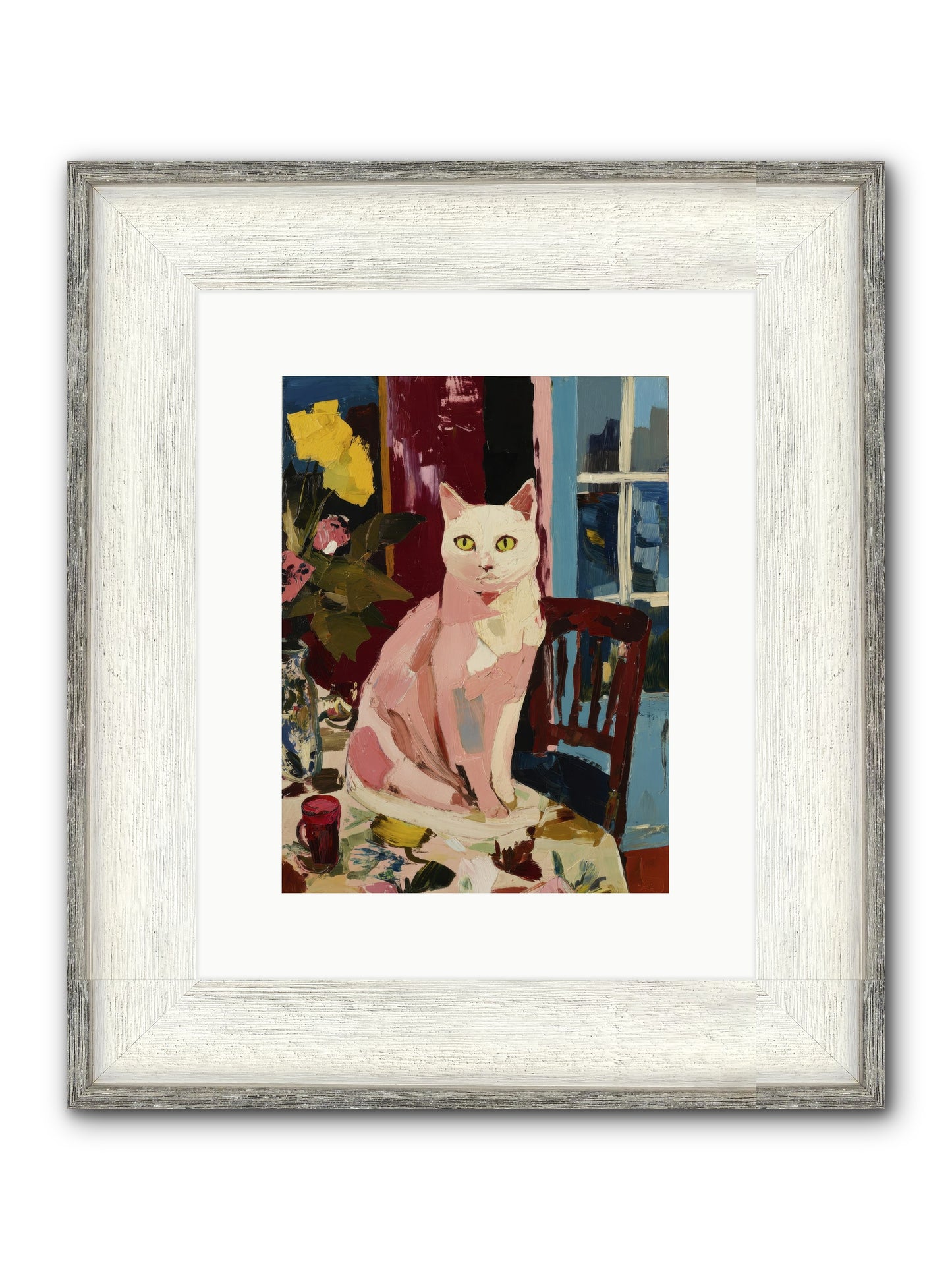 The Household Queen Framed Print - Driftwood White 9x12