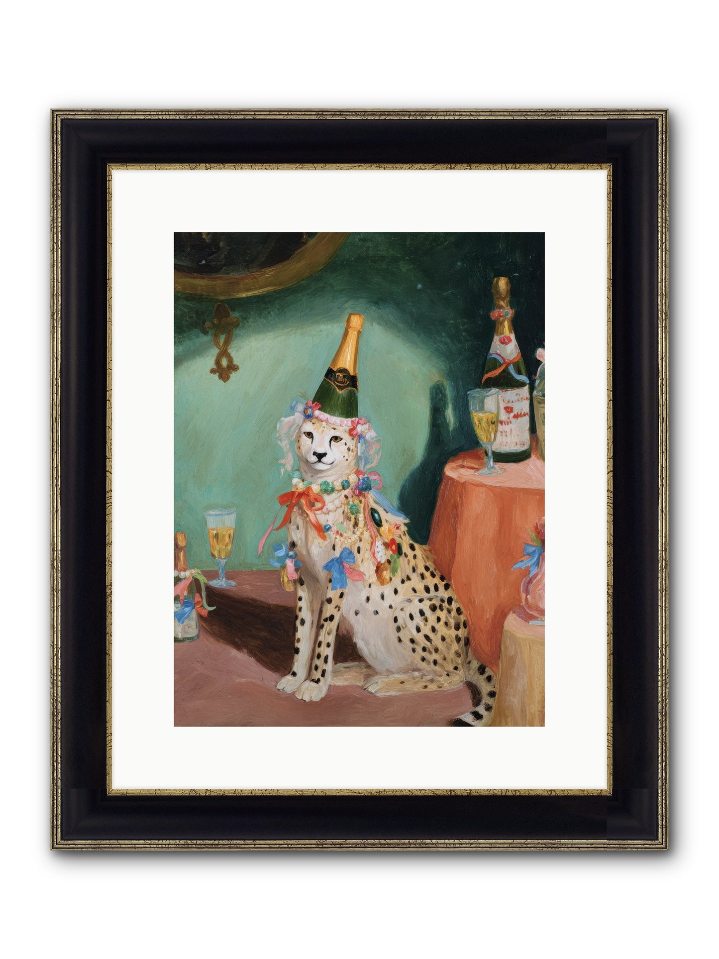 The Illustrious Gathering Framed Print - Black & Gold 12x16