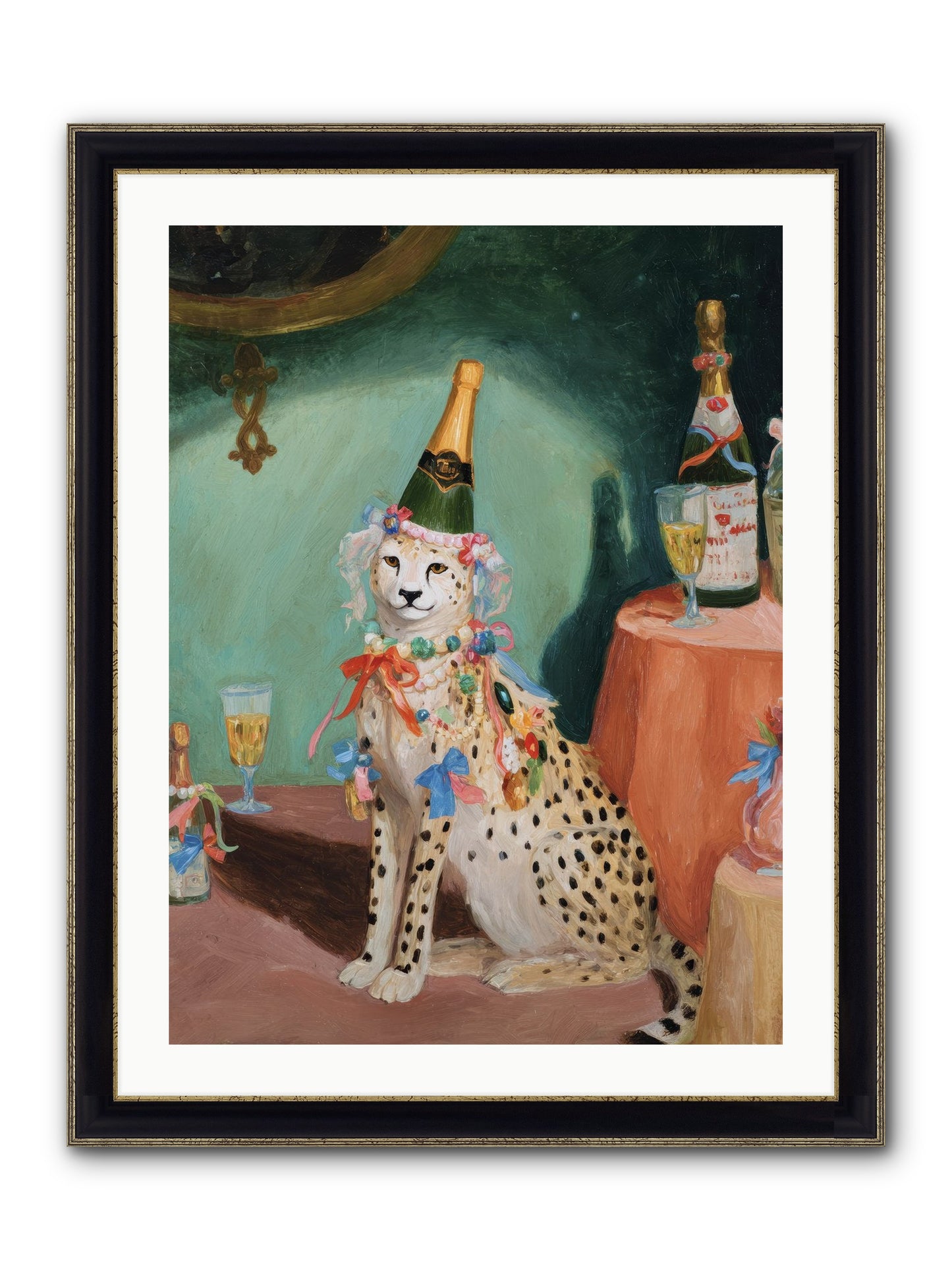 The Illustrious Gathering Framed Print - Black & Gold 24x32