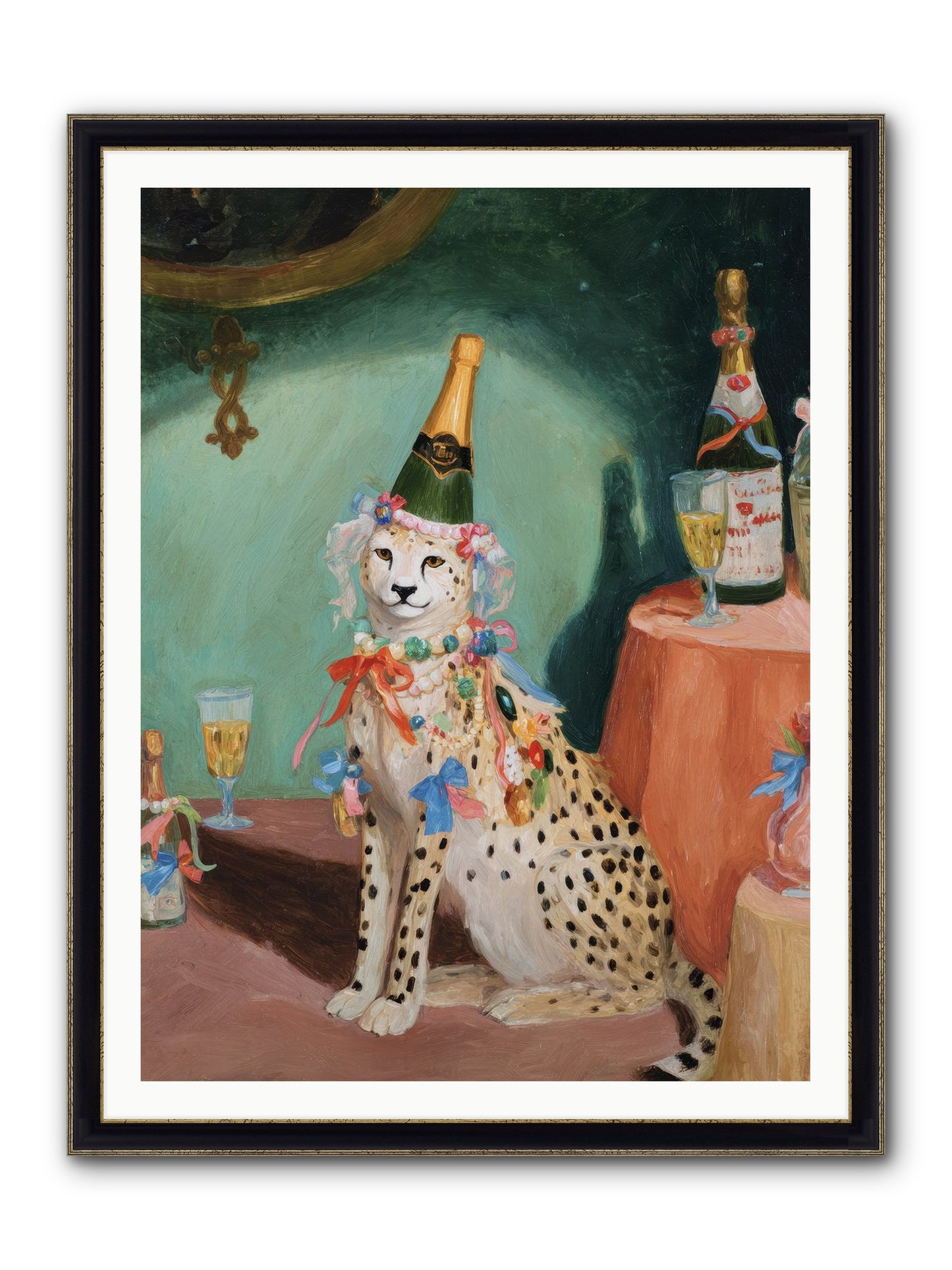 The Illustrious Gathering Framed Print - Black & Gold 36x48