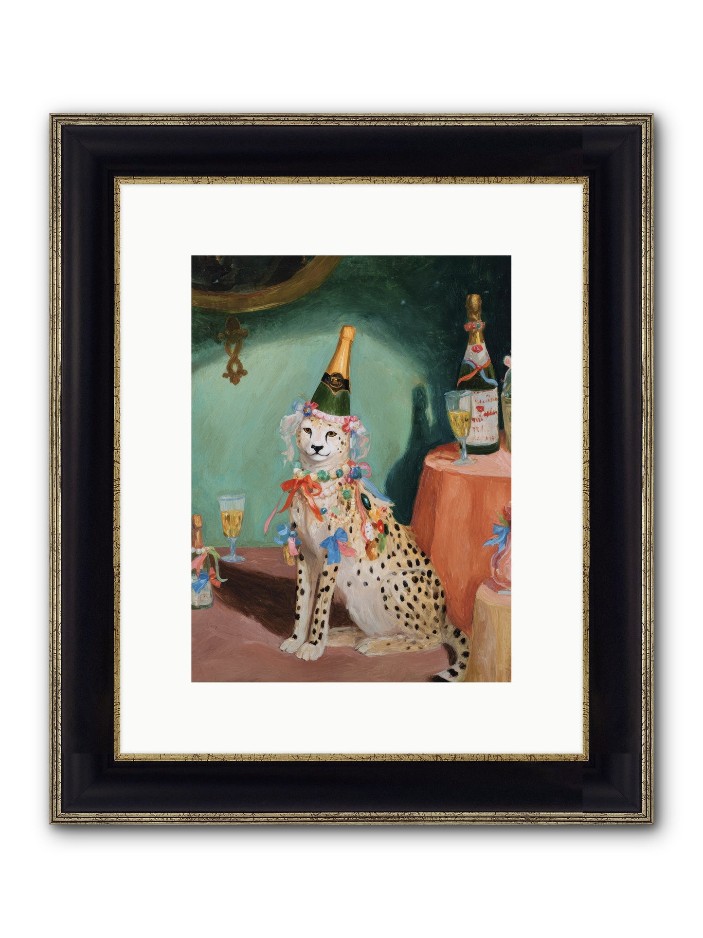 The Illustrious Gathering Framed Print - Black & Gold 9x12