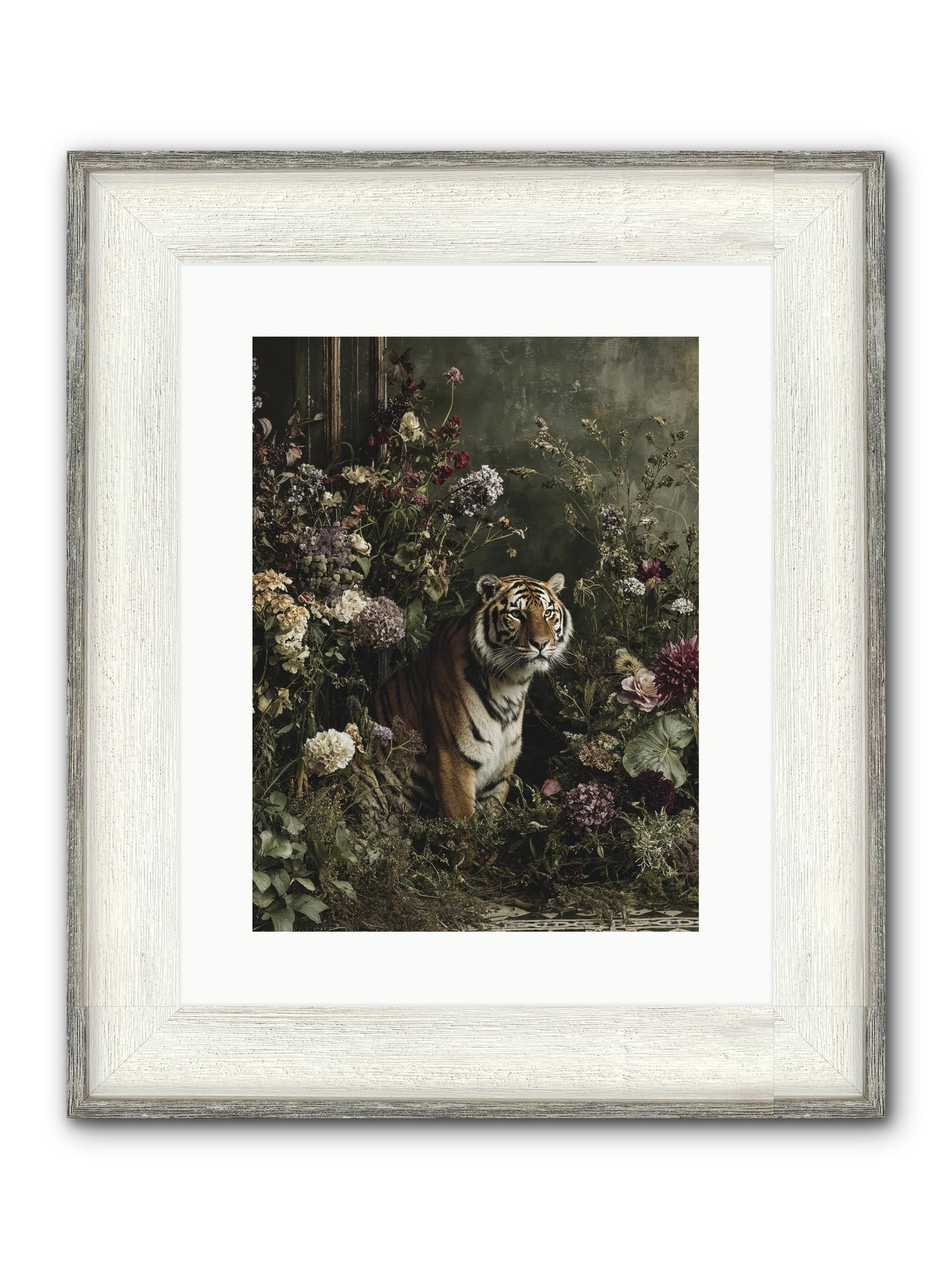 The Imperial Garden Framed Print - Driftwood White 12x16
