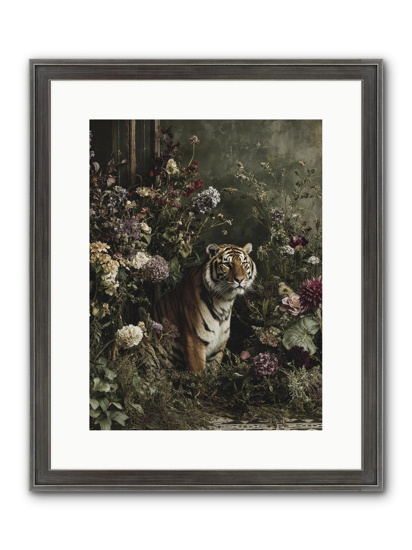 The Imperial Garden Framed Print - Slimwoods Black/Silver 12x16