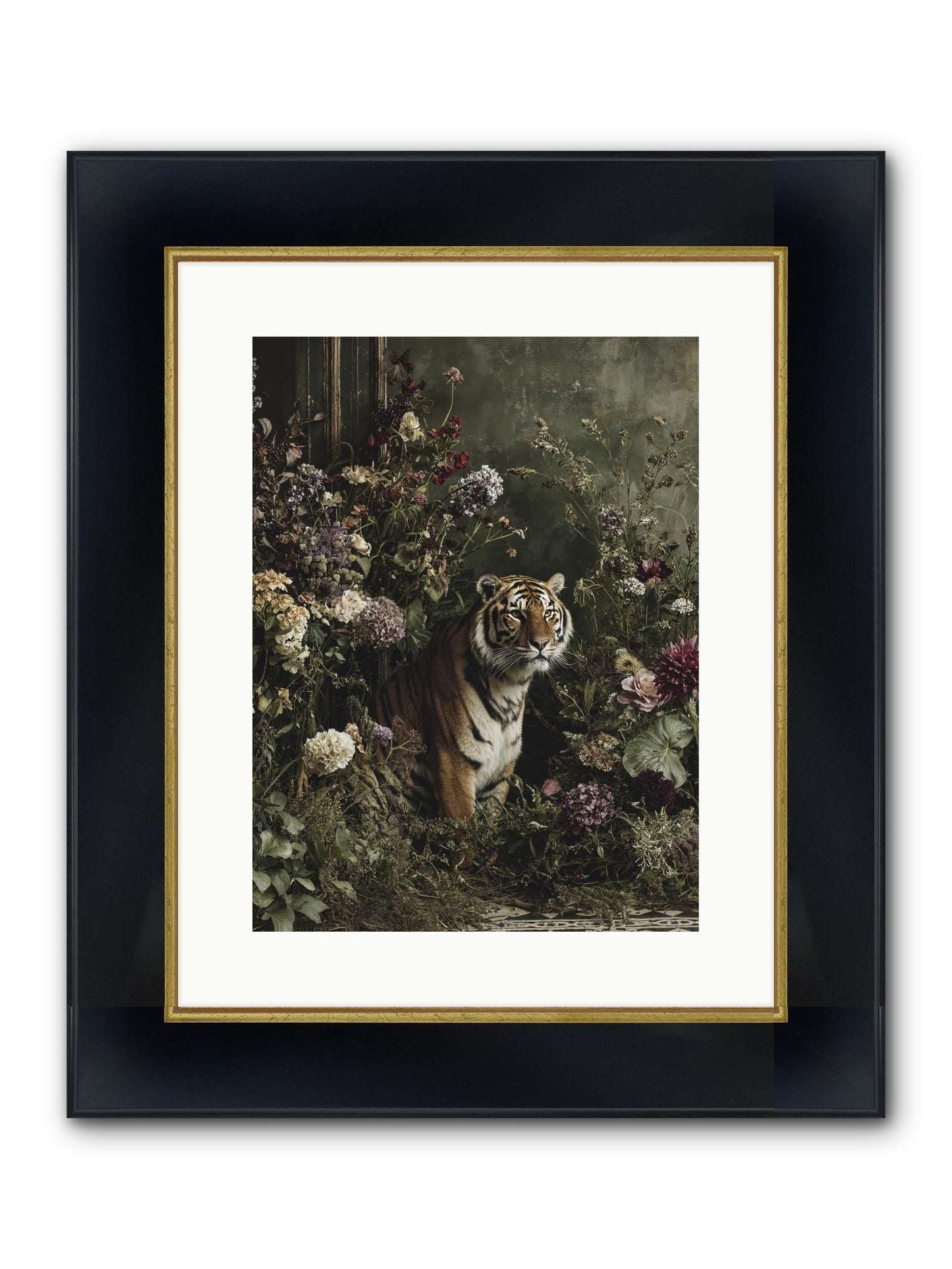 The Imperial Garden Framed Print - Wide Black w/Gold 12x16