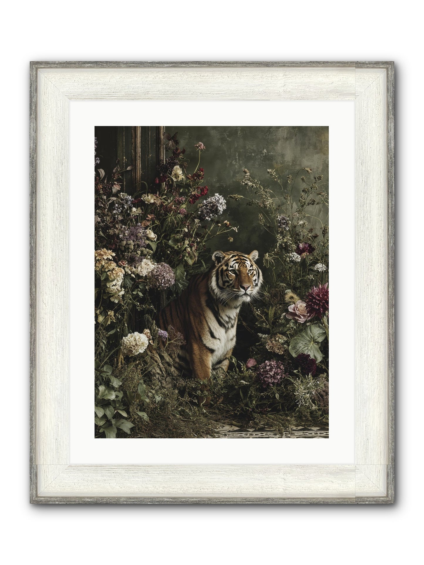 The Imperial Garden Framed Print - Driftwood White 18x24