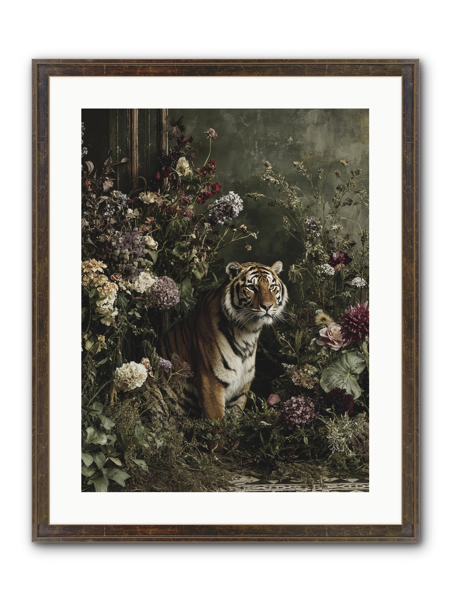 The Imperial Garden Framed Print - Slimwoods Black/Gold 18x24