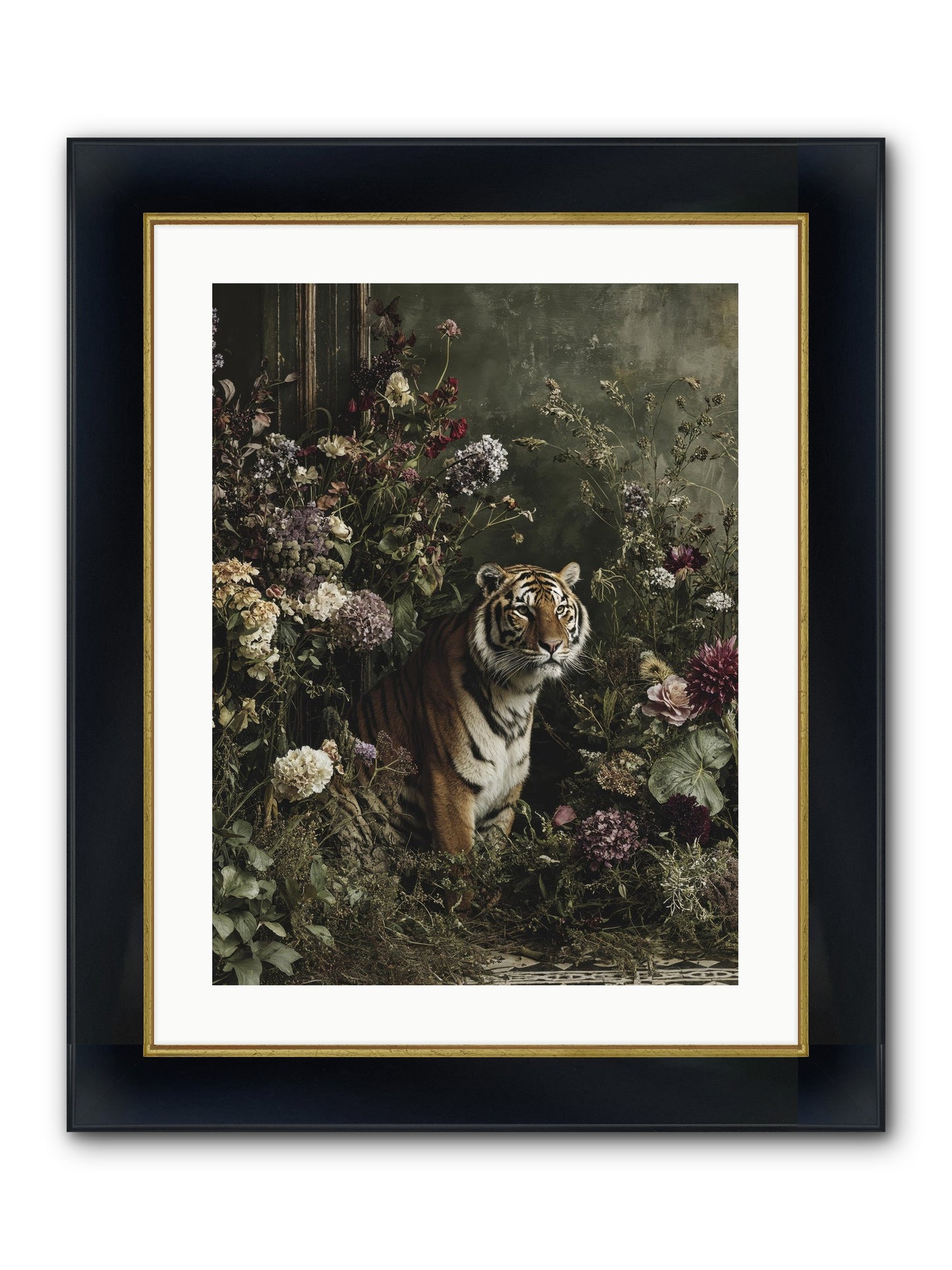 The Imperial Garden Framed Print - Wide Black w/Gold 18x24