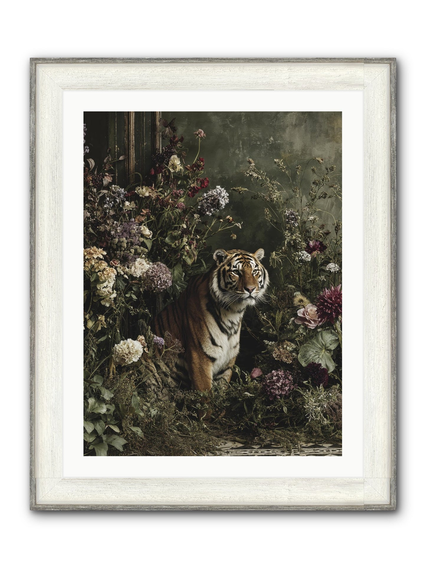 The Imperial Garden Framed Print - Driftwood White 24x32