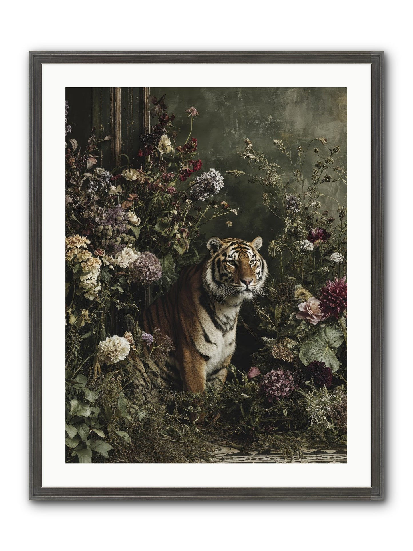 The Imperial Garden Framed Print - Slimwoods Black/Silver 24x32