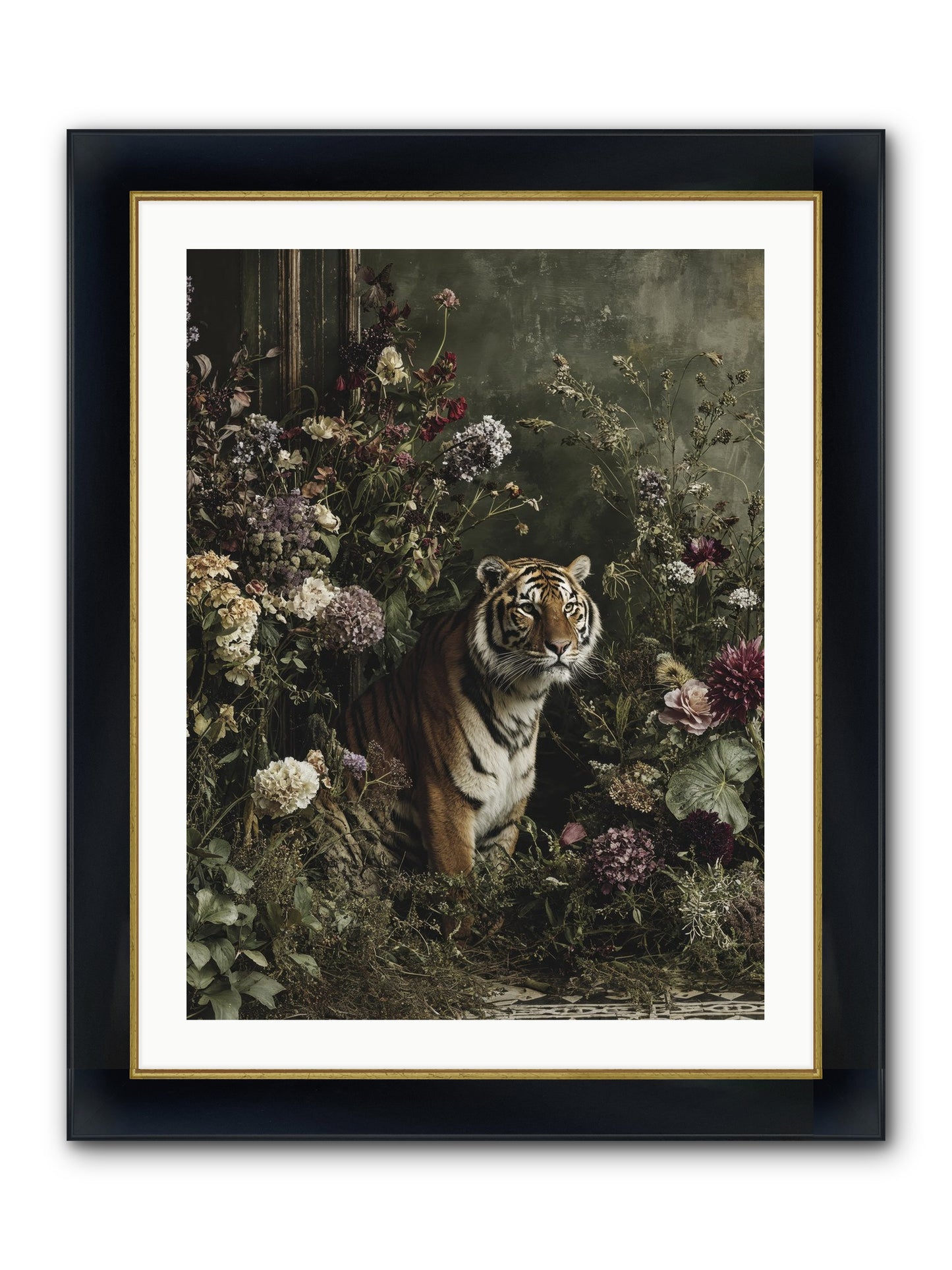 The Imperial Garden Framed Print - Wide Black w/Gold 24x32
