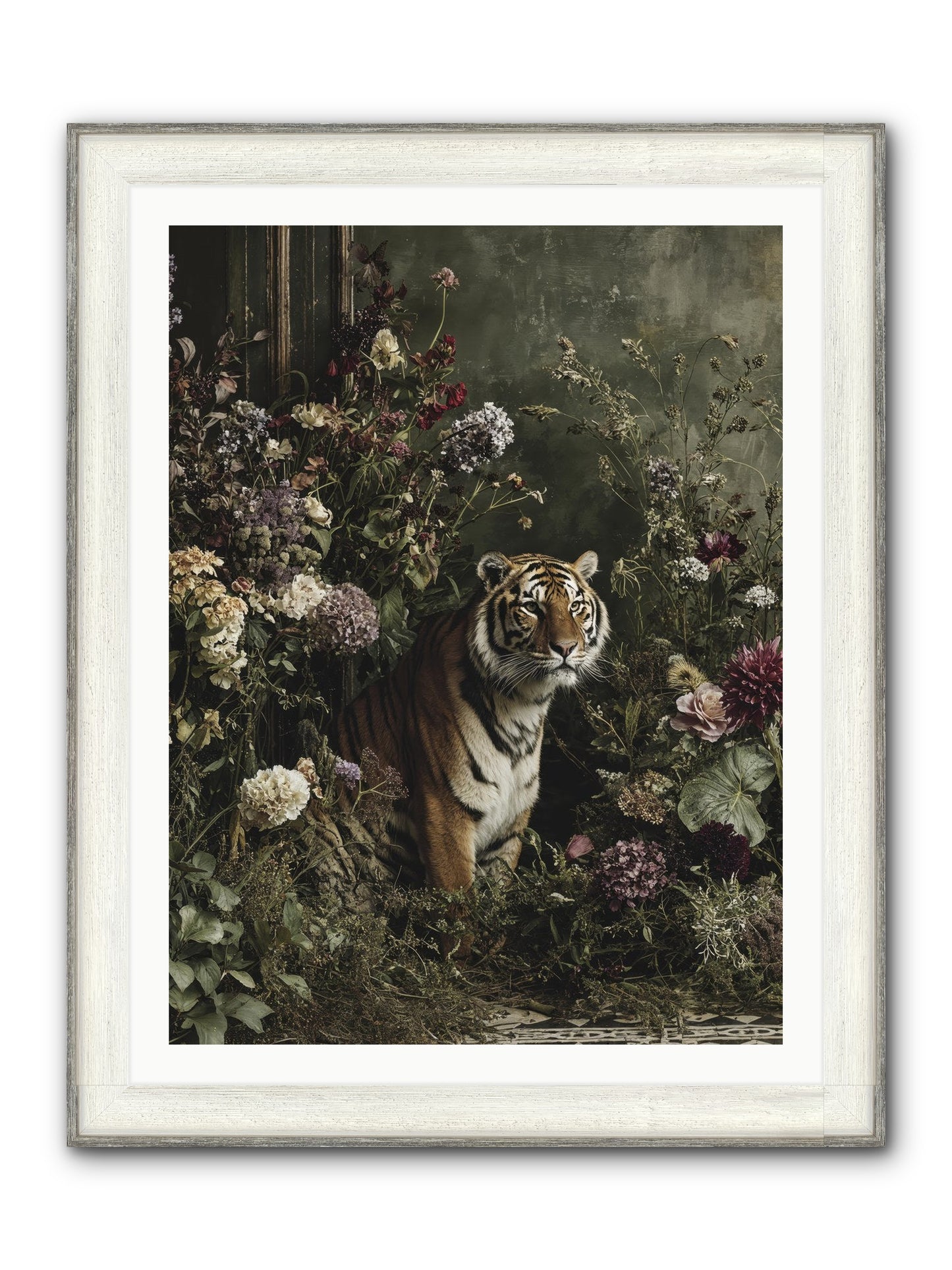 The Imperial Garden Framed Print - Driftwood White 30x40