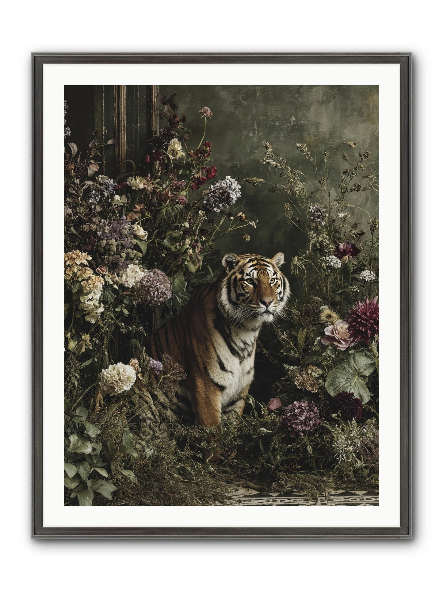 The Imperial Garden Framed Print - Slimwoods Black/Silver 30x40